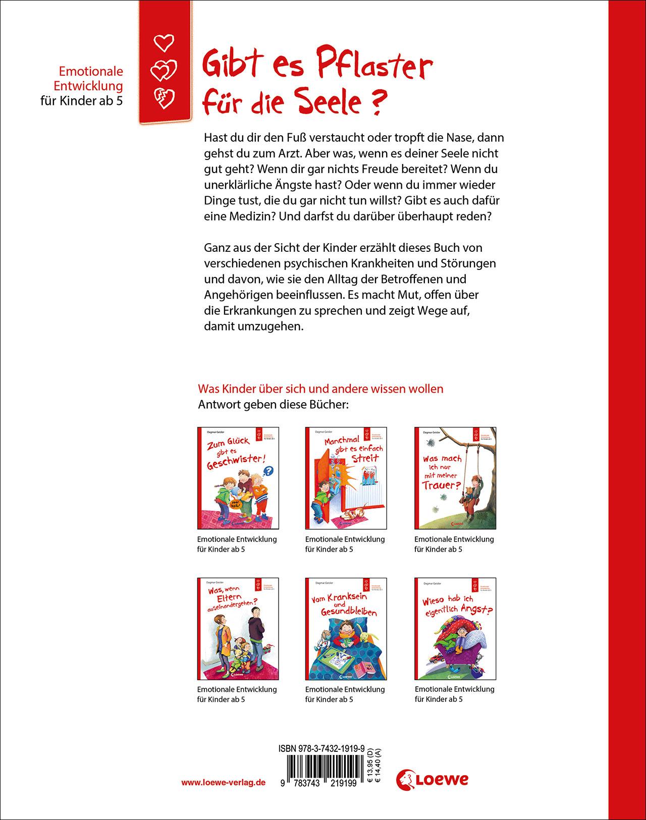 Rückseitencover Gibt es Pflaster für die Seele? (Starke Kinder, glückliche Eltern)