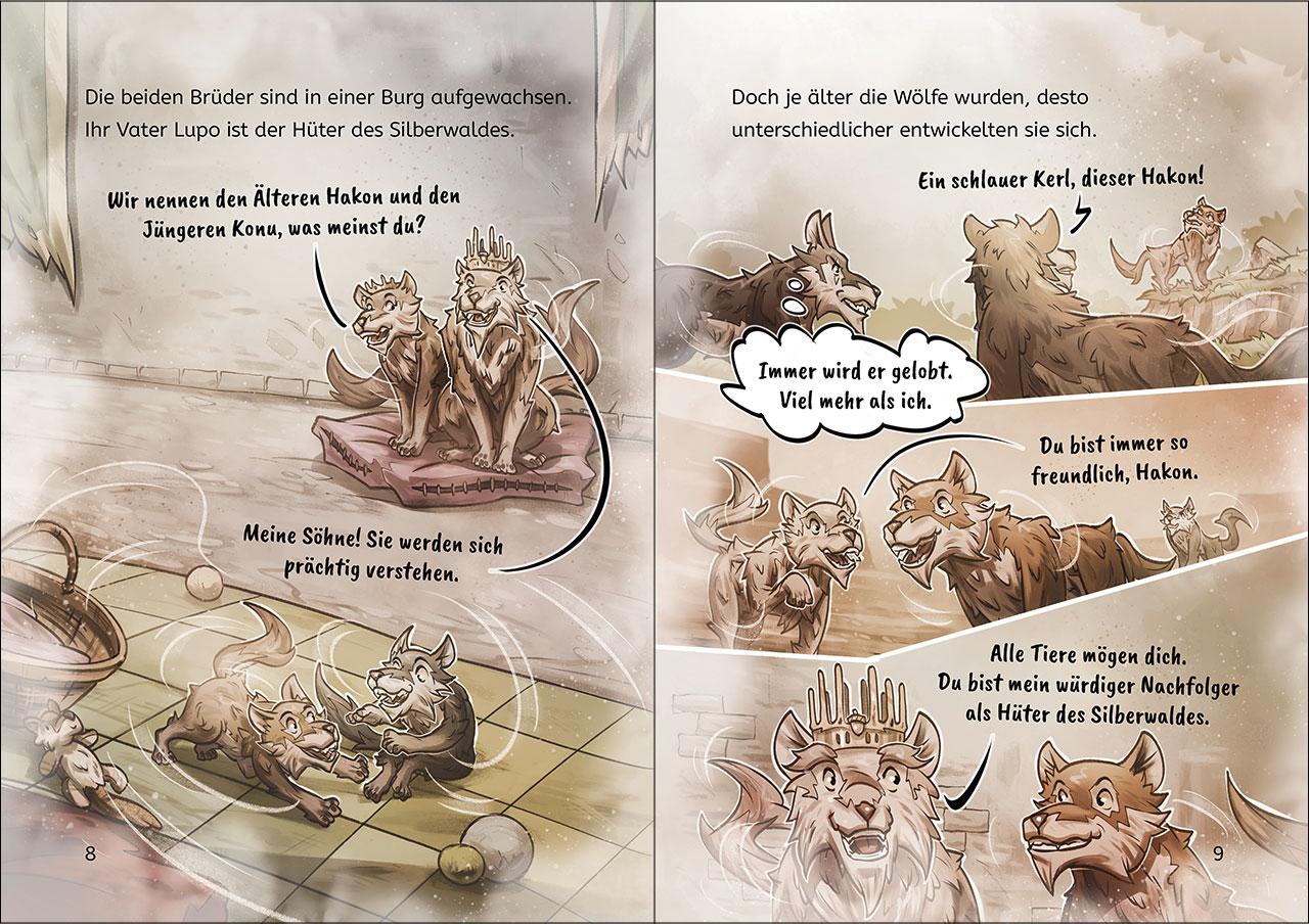 Beispielinhalt (Bild) Leselöwen 3. Klasse - Das Duell der Wölfe