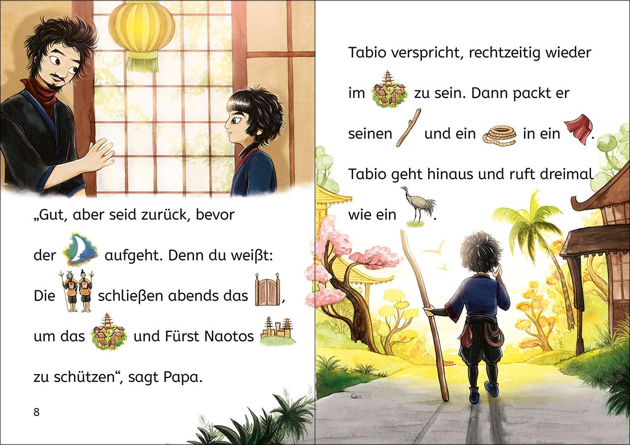 Beispielinhalt (Bild) Bildermaus - Abenteuer mit den Ninjas