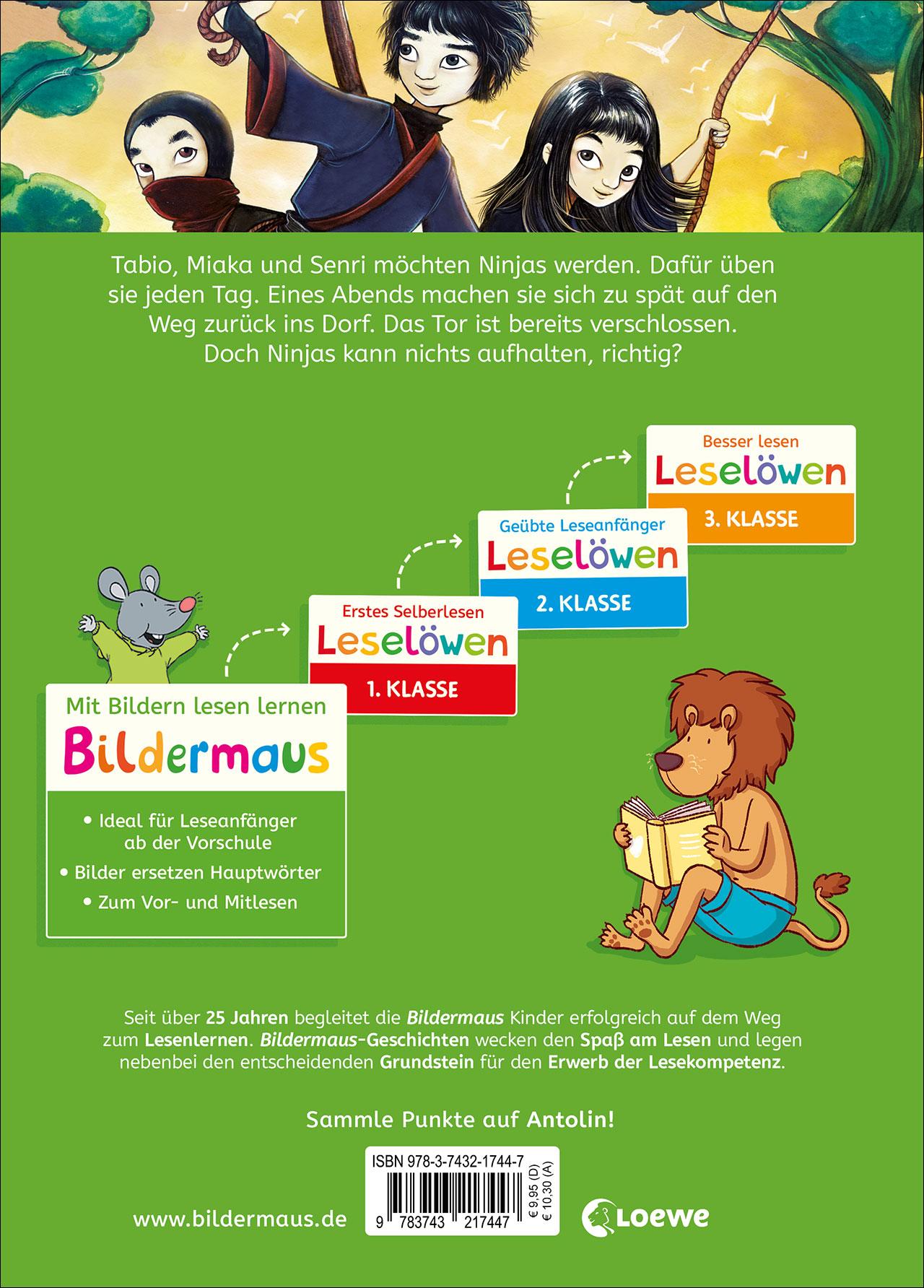 Rückseitencover Bildermaus - Abenteuer mit den Ninjas