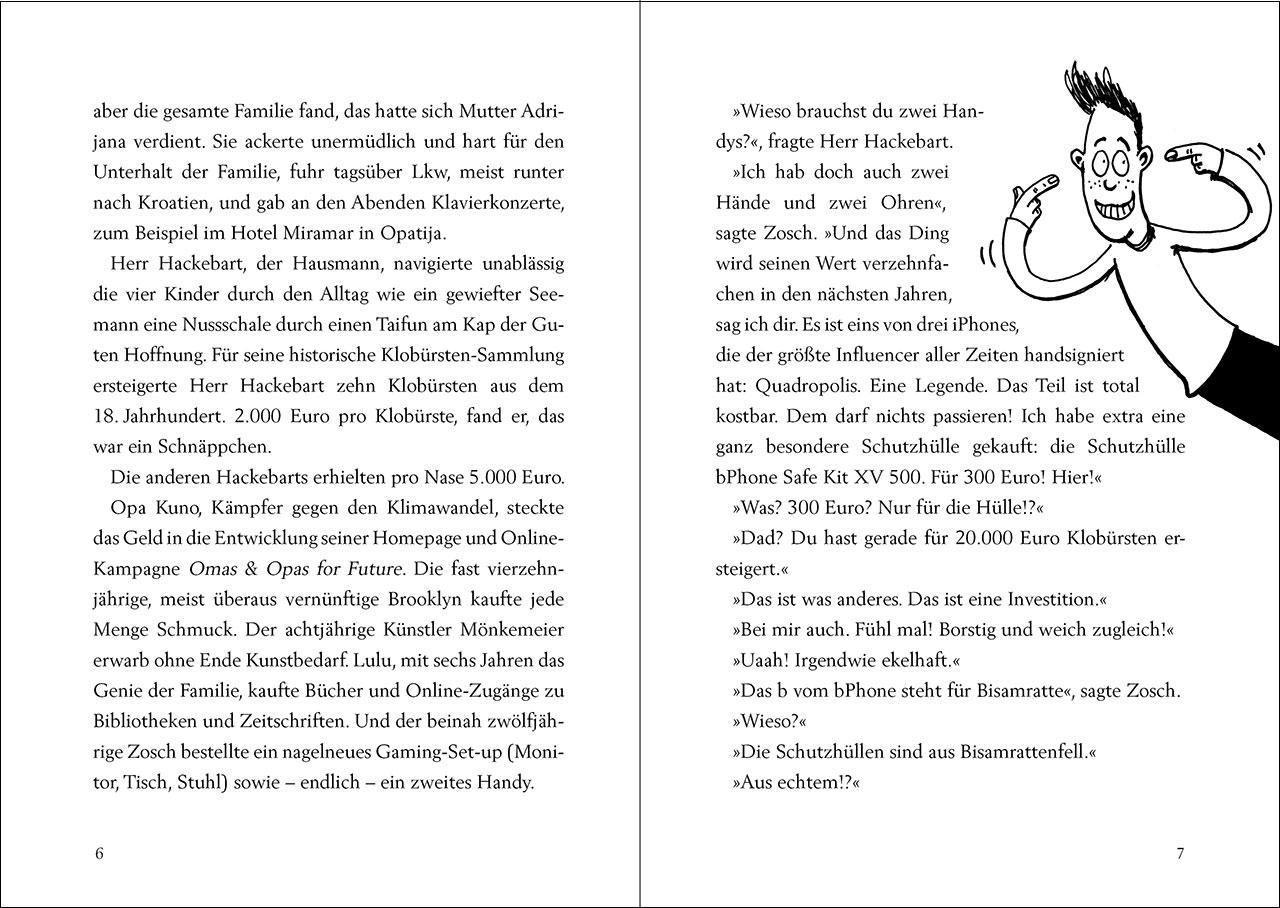 Beispielinhalt (Bild) Crazy Family (Band 2) - Die Hackebarts schnappen zu!