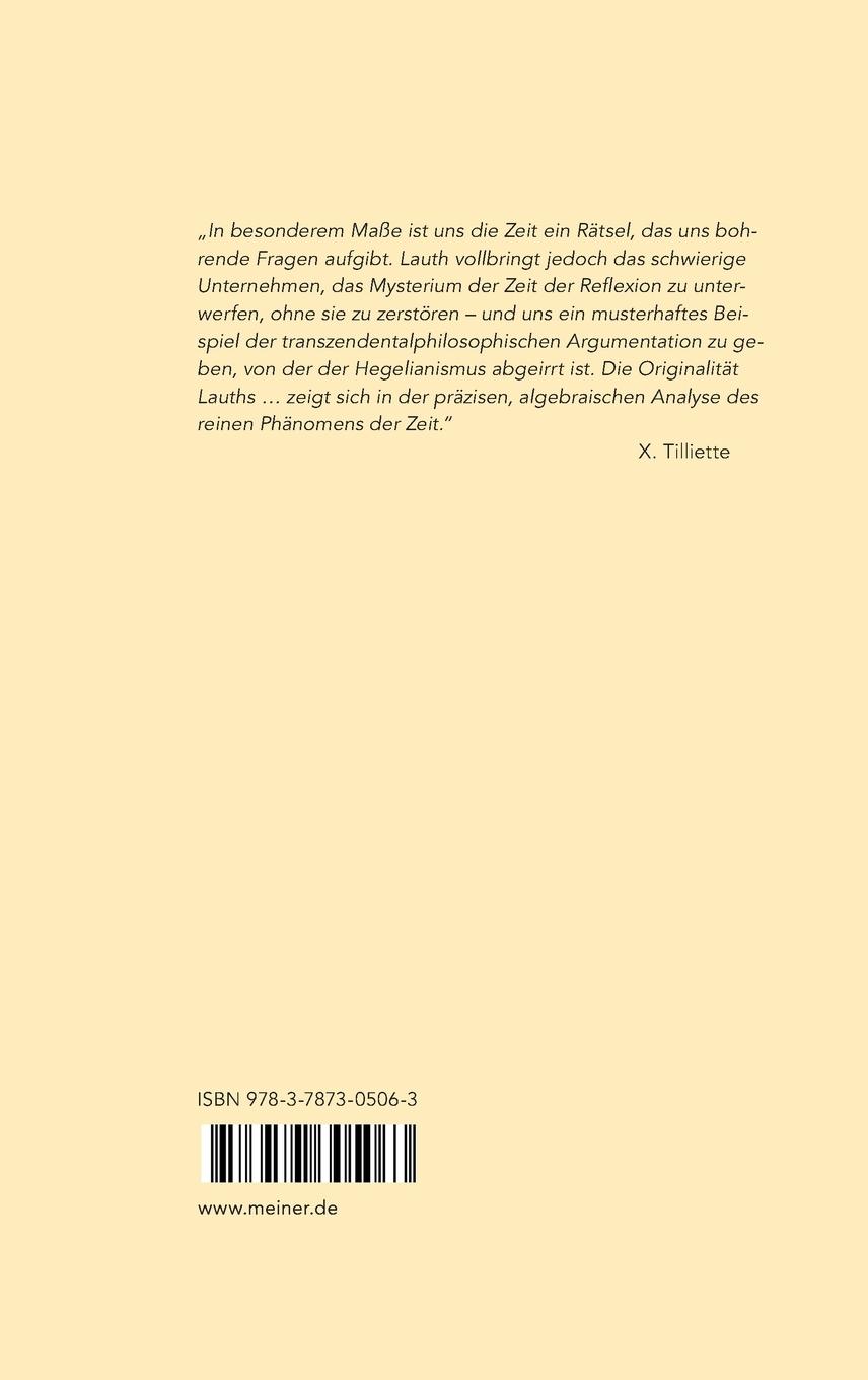 Rückseitencover Die Konstitution der Zeit im Bewusstsein