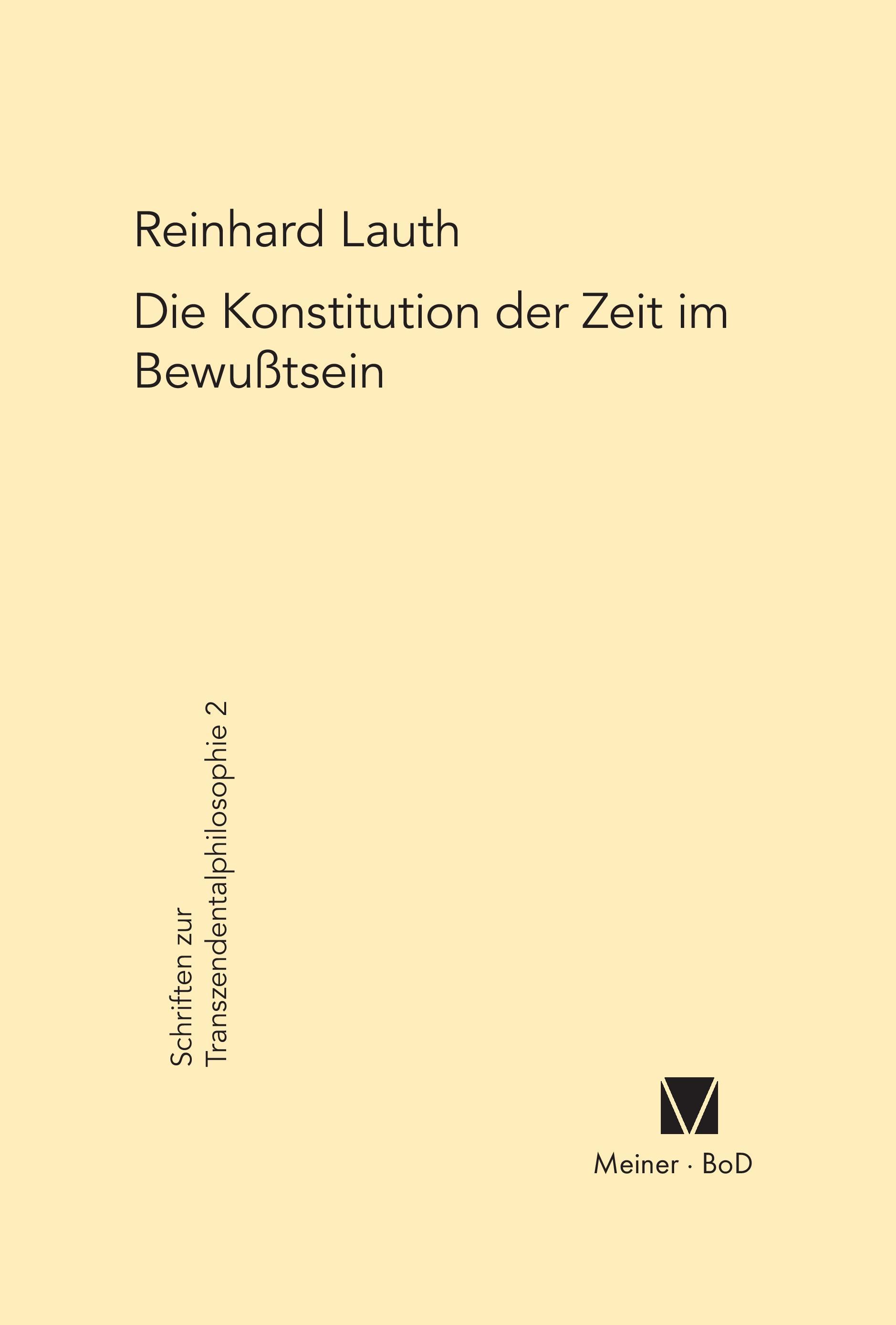 Vorderes Coverbild Die Konstitution der Zeit im Bewusstsein