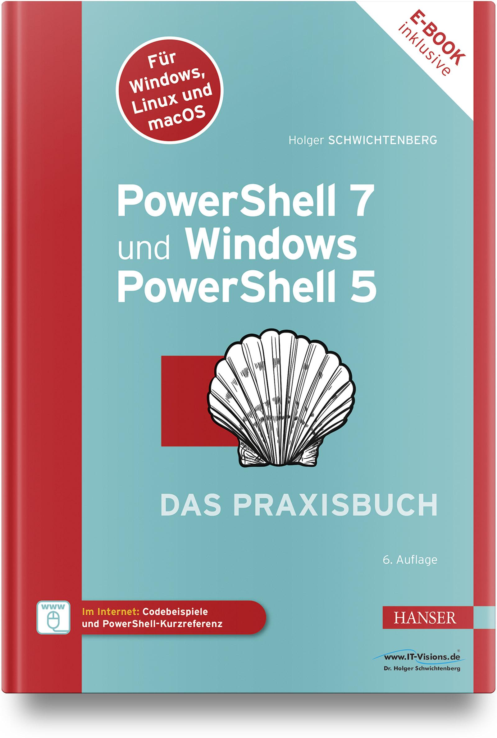 Vorderes Coverbild PowerShell 7 und Windows PowerShell 5 - das Praxisbuch