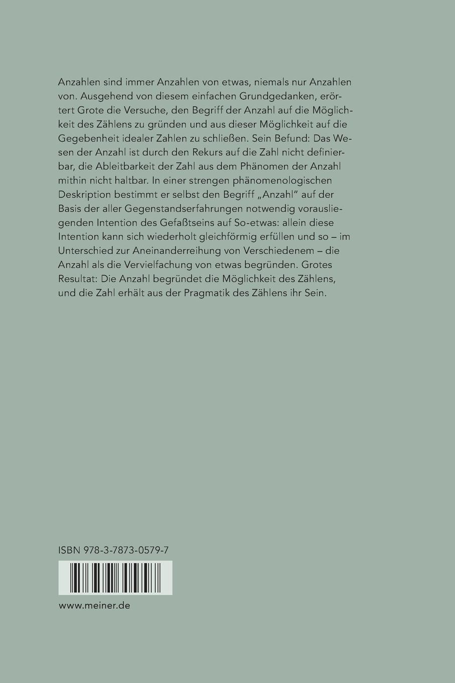 Rückseitencover Anzahl, Zahl und Menge
