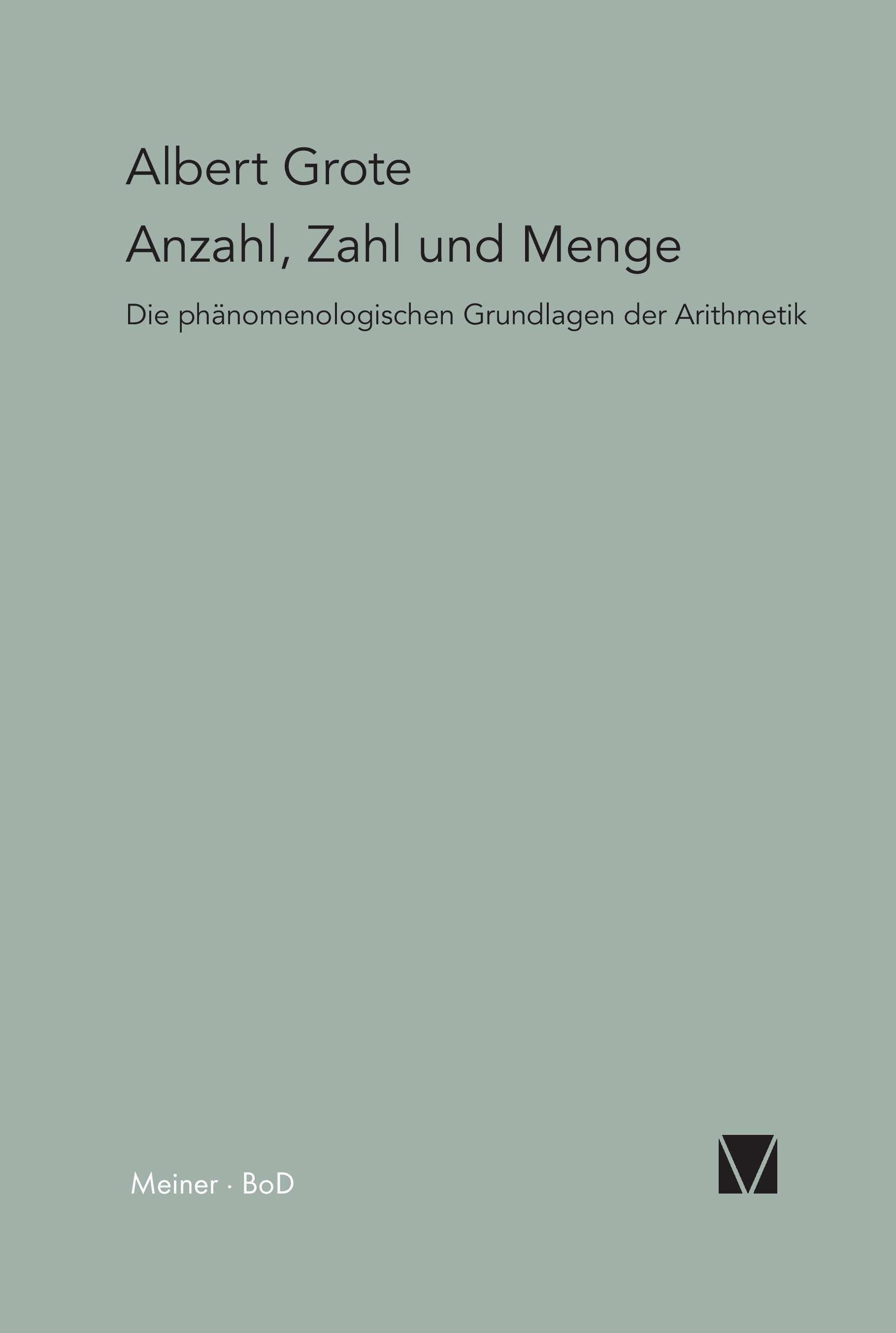Vorderes Coverbild Anzahl, Zahl und Menge