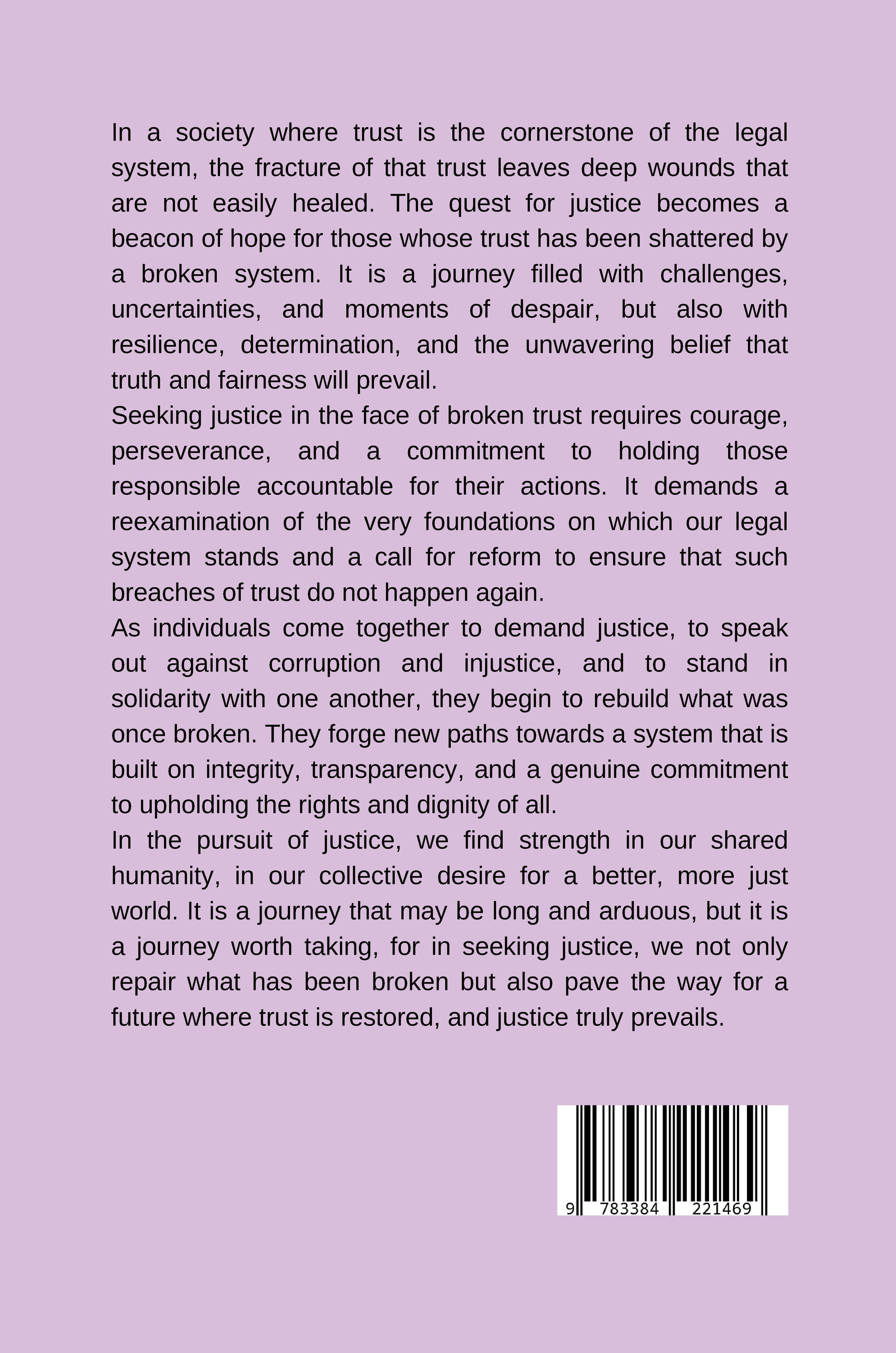 Rückseitencover Justice Beyond Laws: Healing & Ending Rape