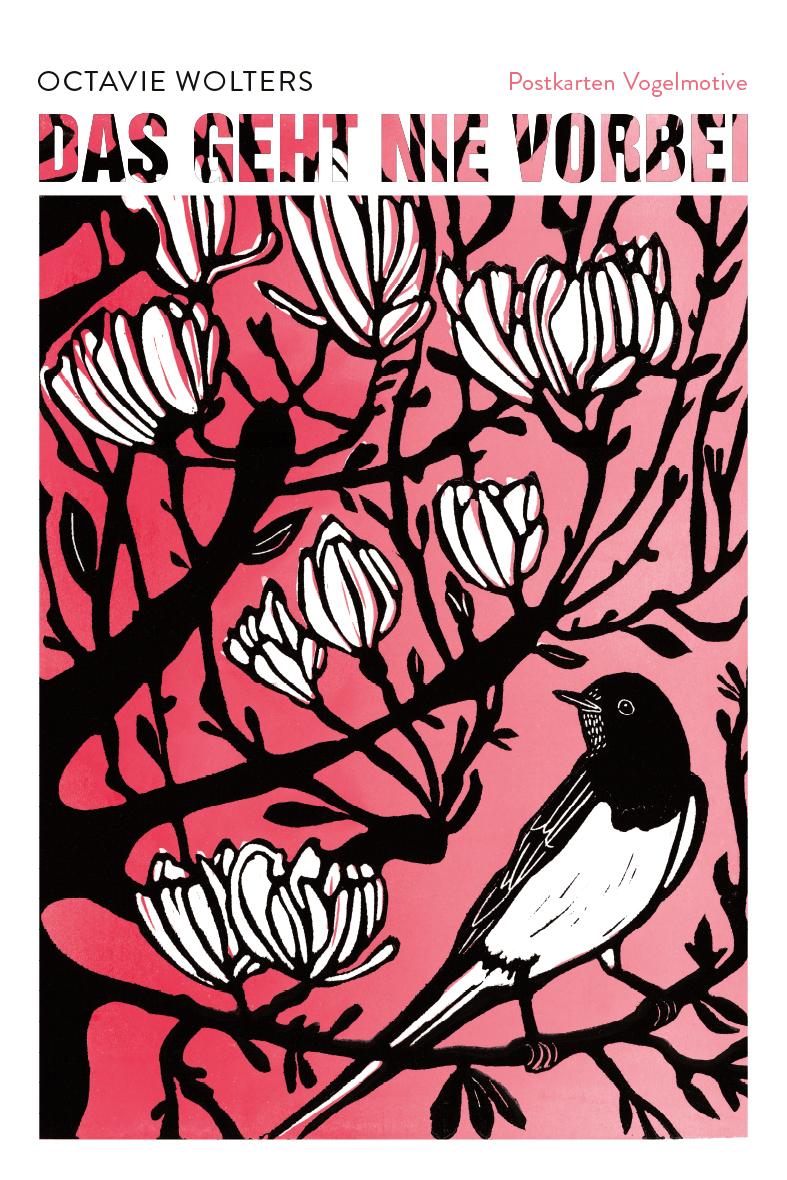 Vorderes Coverbild Das geht nie vorbei - Vogelmotive Postkartenbuch