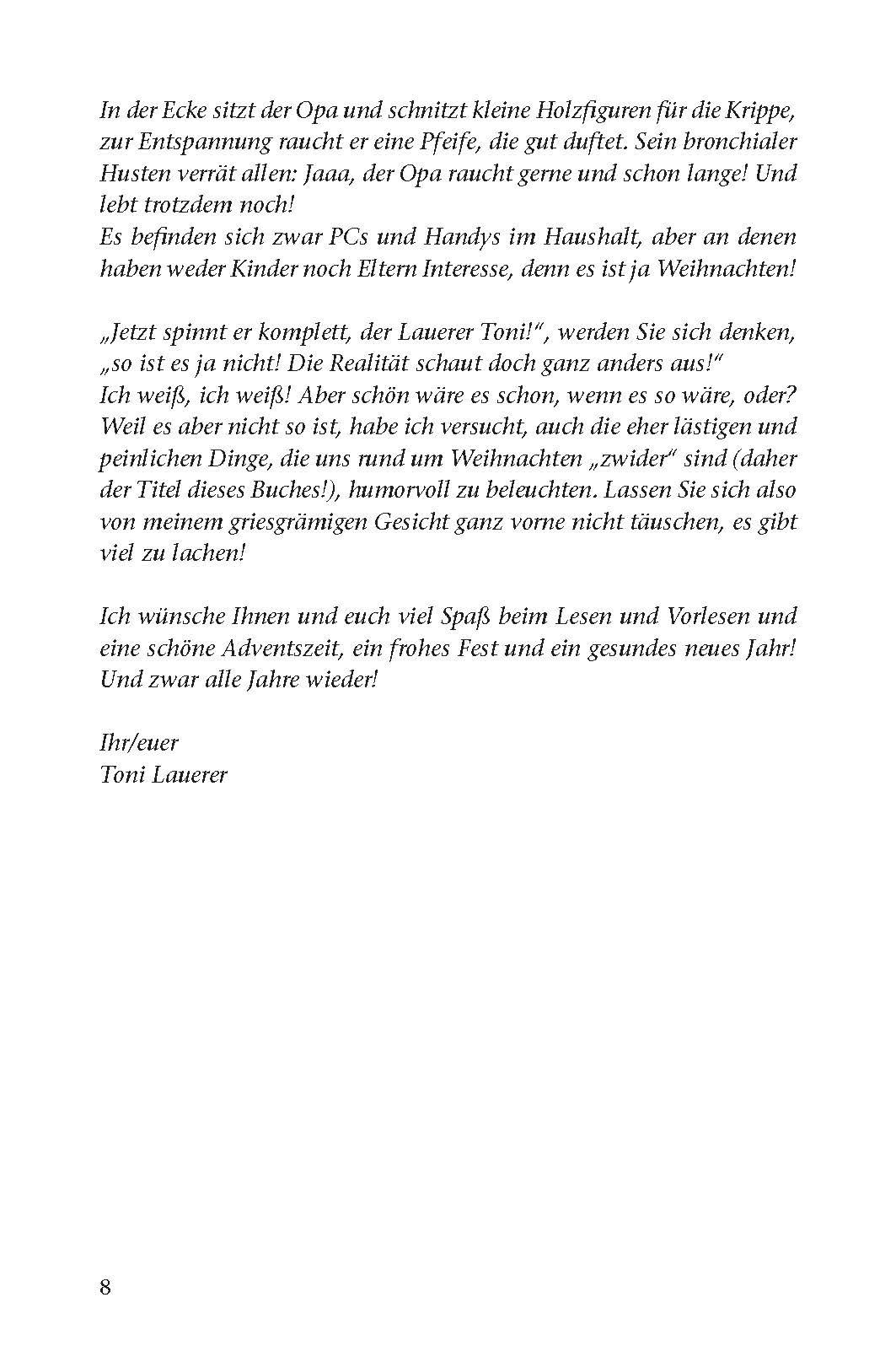 Beispielinhalt (Bild) Alle Jahre zwider