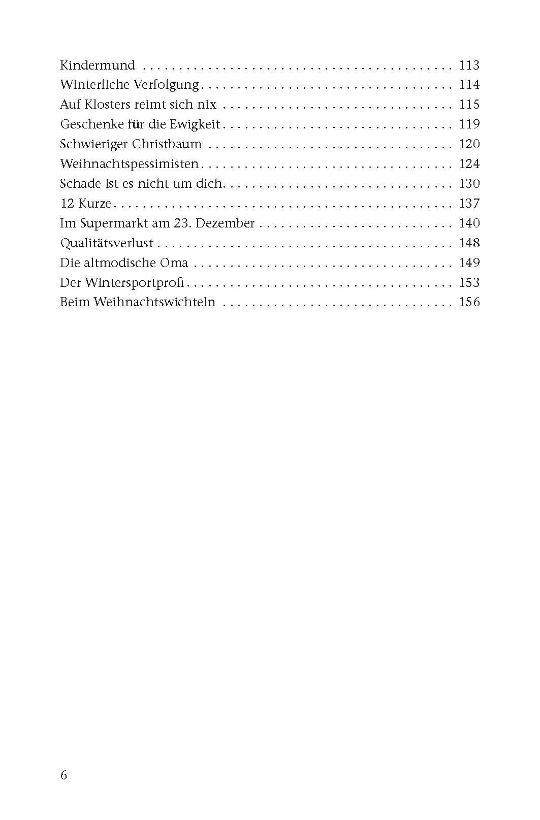 Beispielinhalt (Bild) Alle Jahre zwider