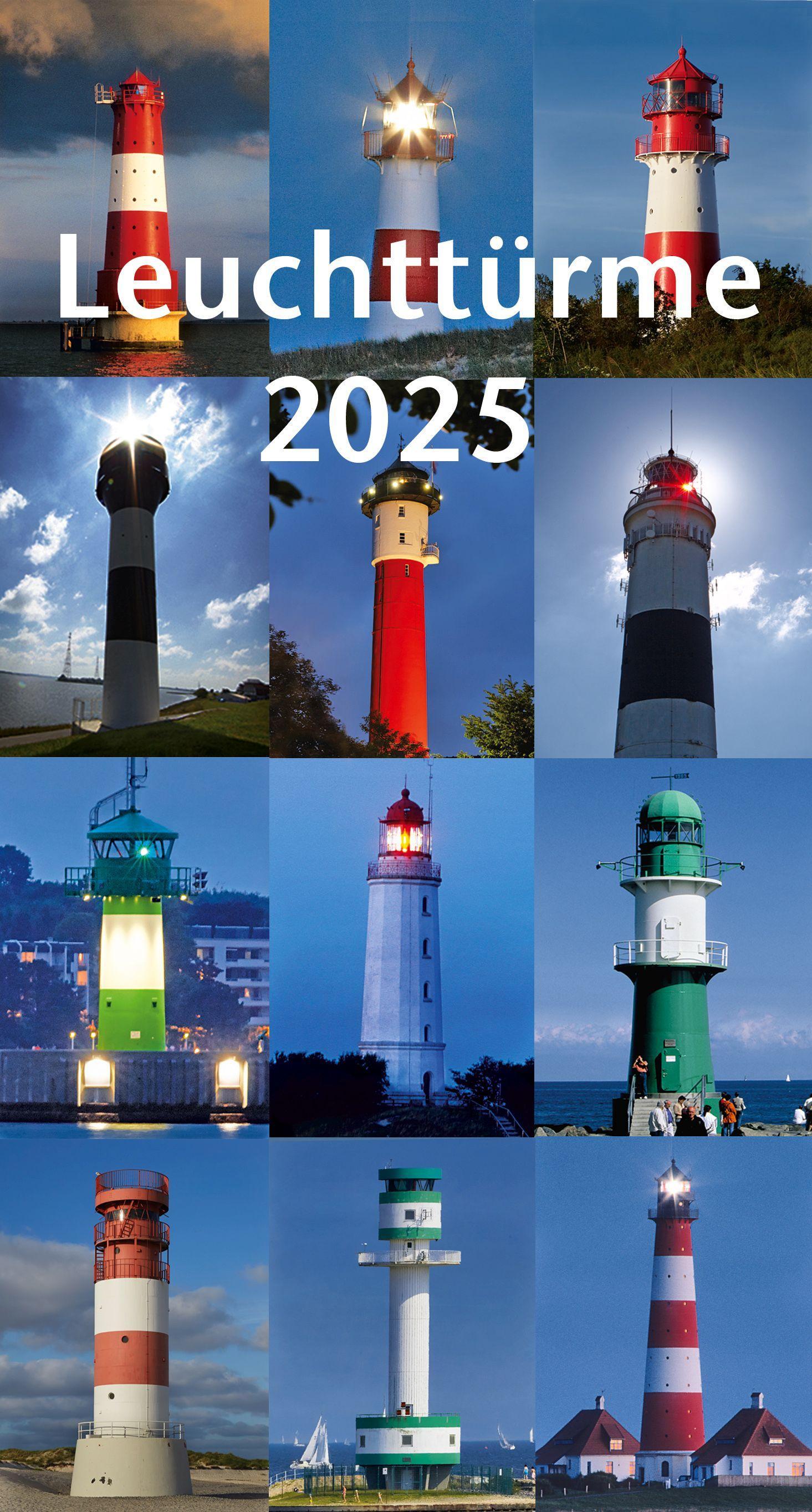 Vorderes Coverbild Leuchttürme 2025. 3-Monats-Tischkalender