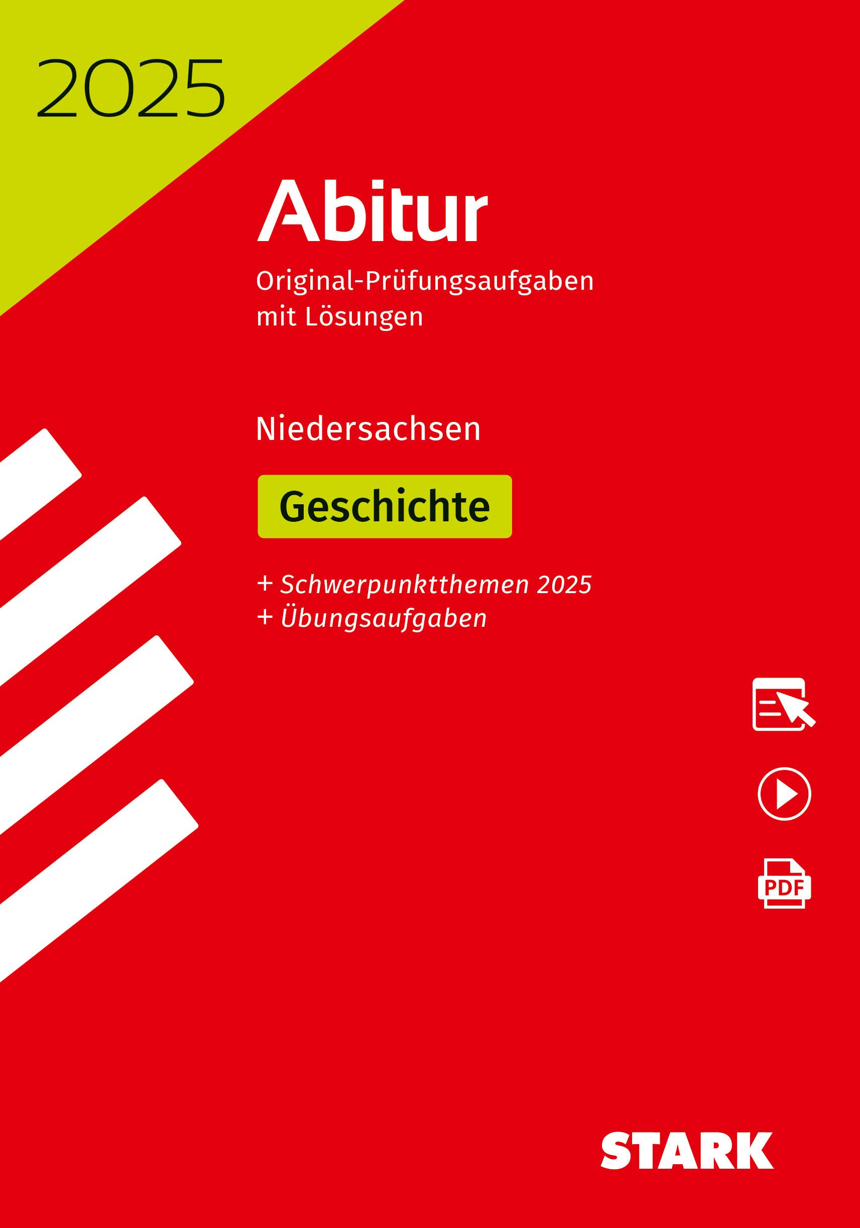 Vorderes Coverbild STARK Abiturprüfung Niedersachsen 2025 - Geschichte GA/EA