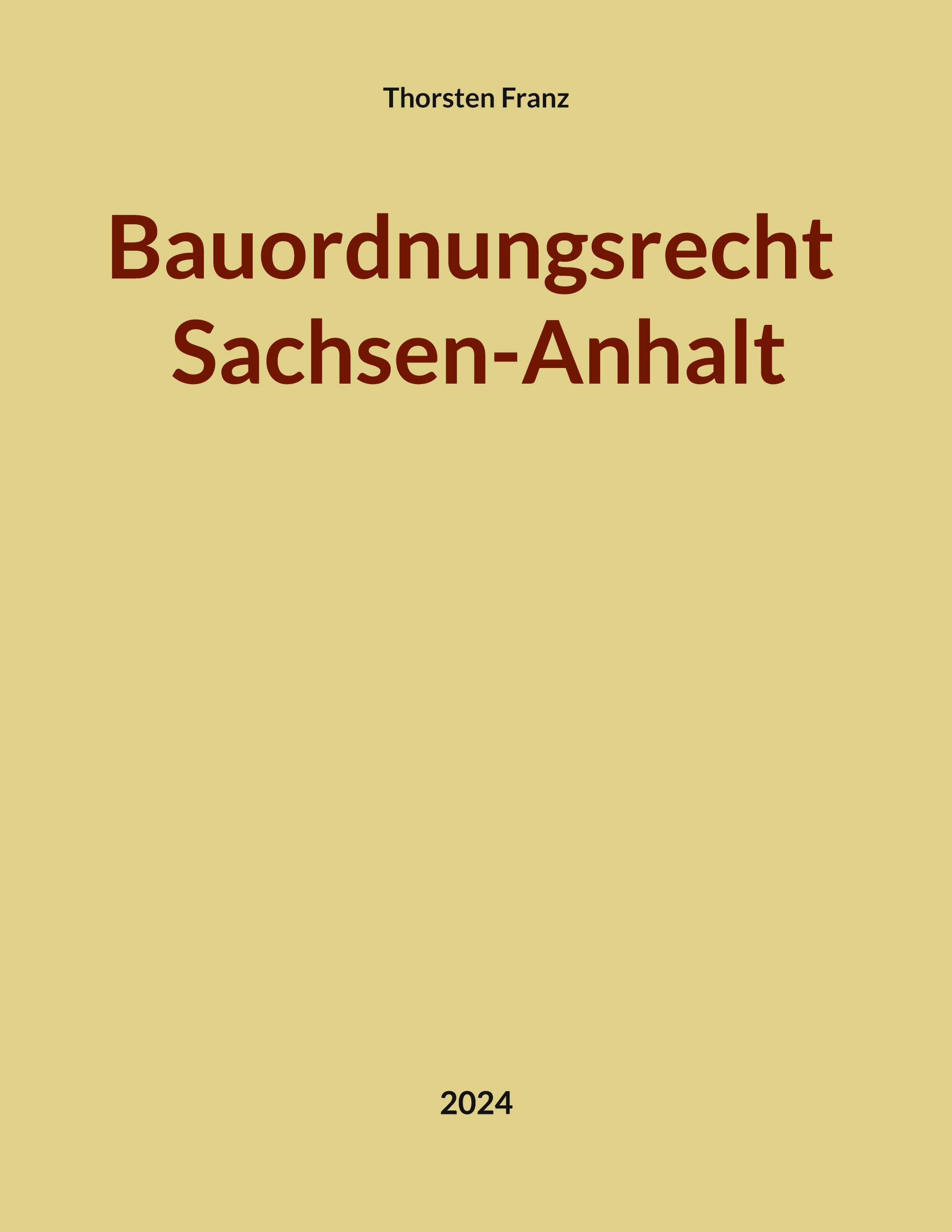 Vorderes Coverbild Bauordnungsrecht Sachsen-Anhalt