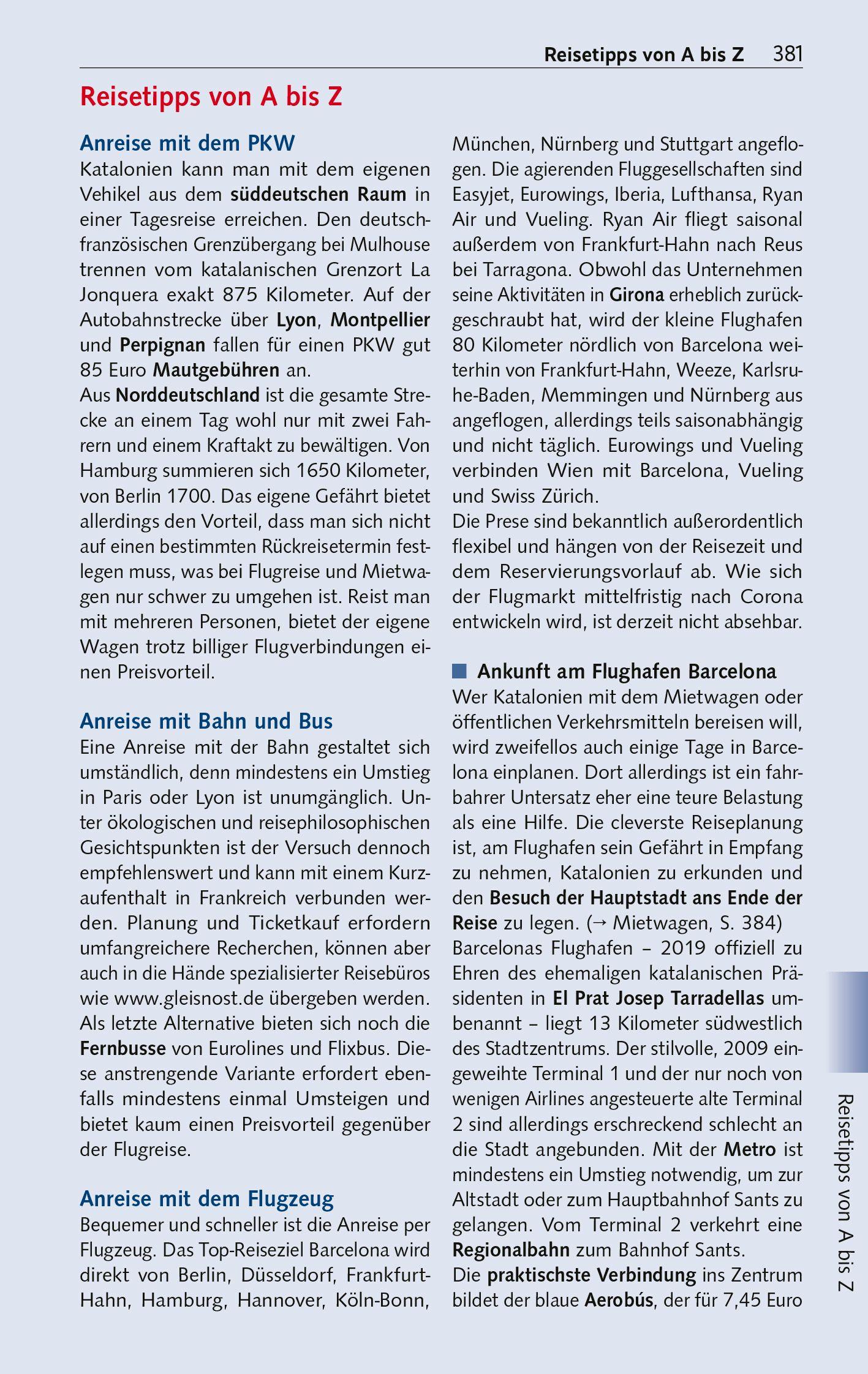 Beispielinhalt (Bild) TRESCHER Reiseführer Katalonien