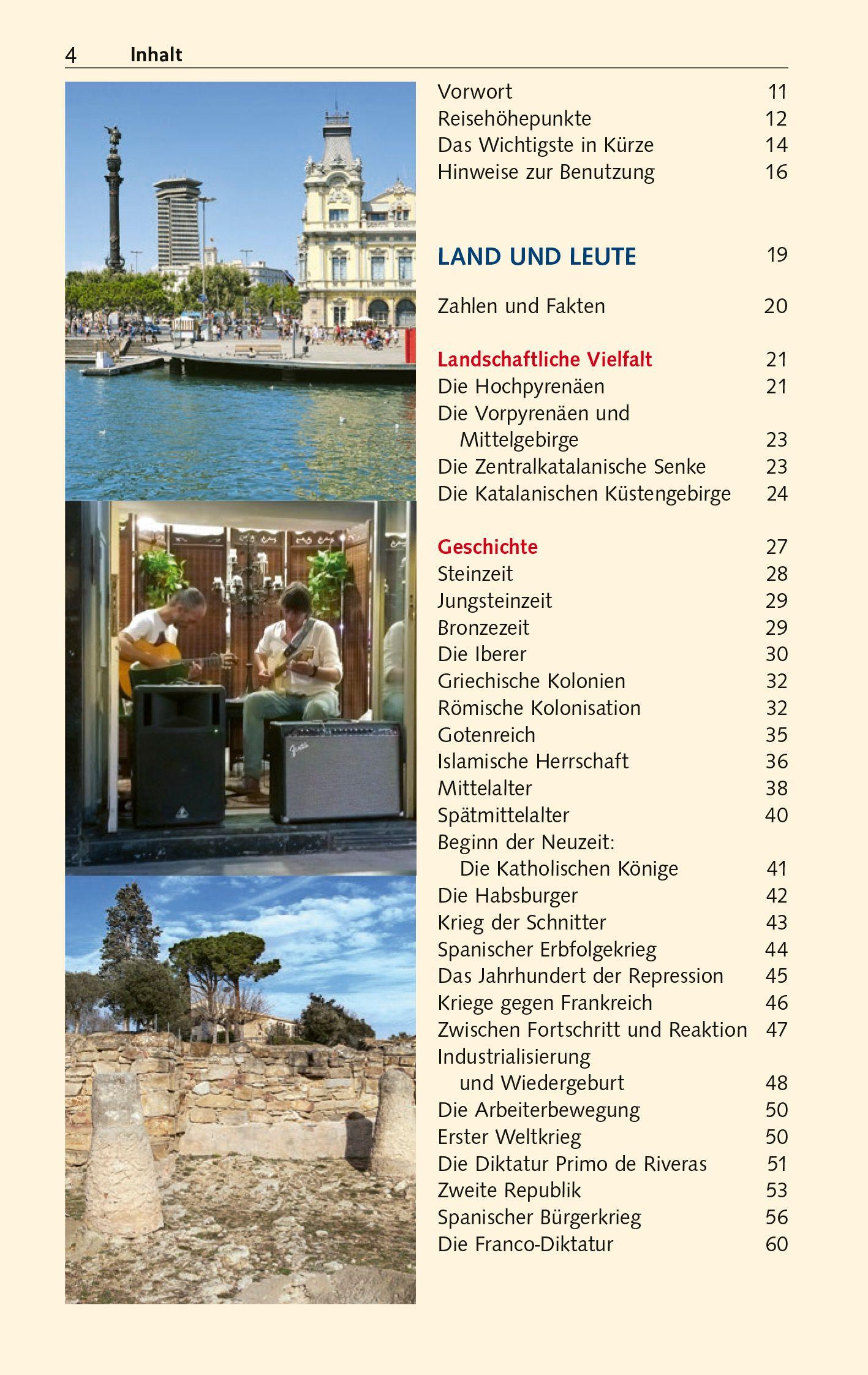 Beispielinhalt (Bild) TRESCHER Reiseführer Katalonien