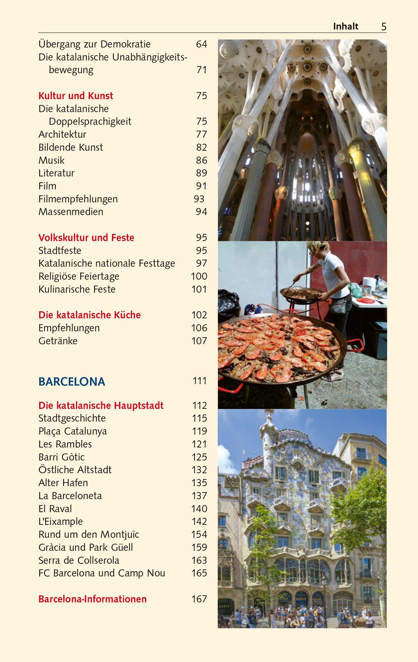 Beispielinhalt (Bild) TRESCHER Reiseführer Katalonien