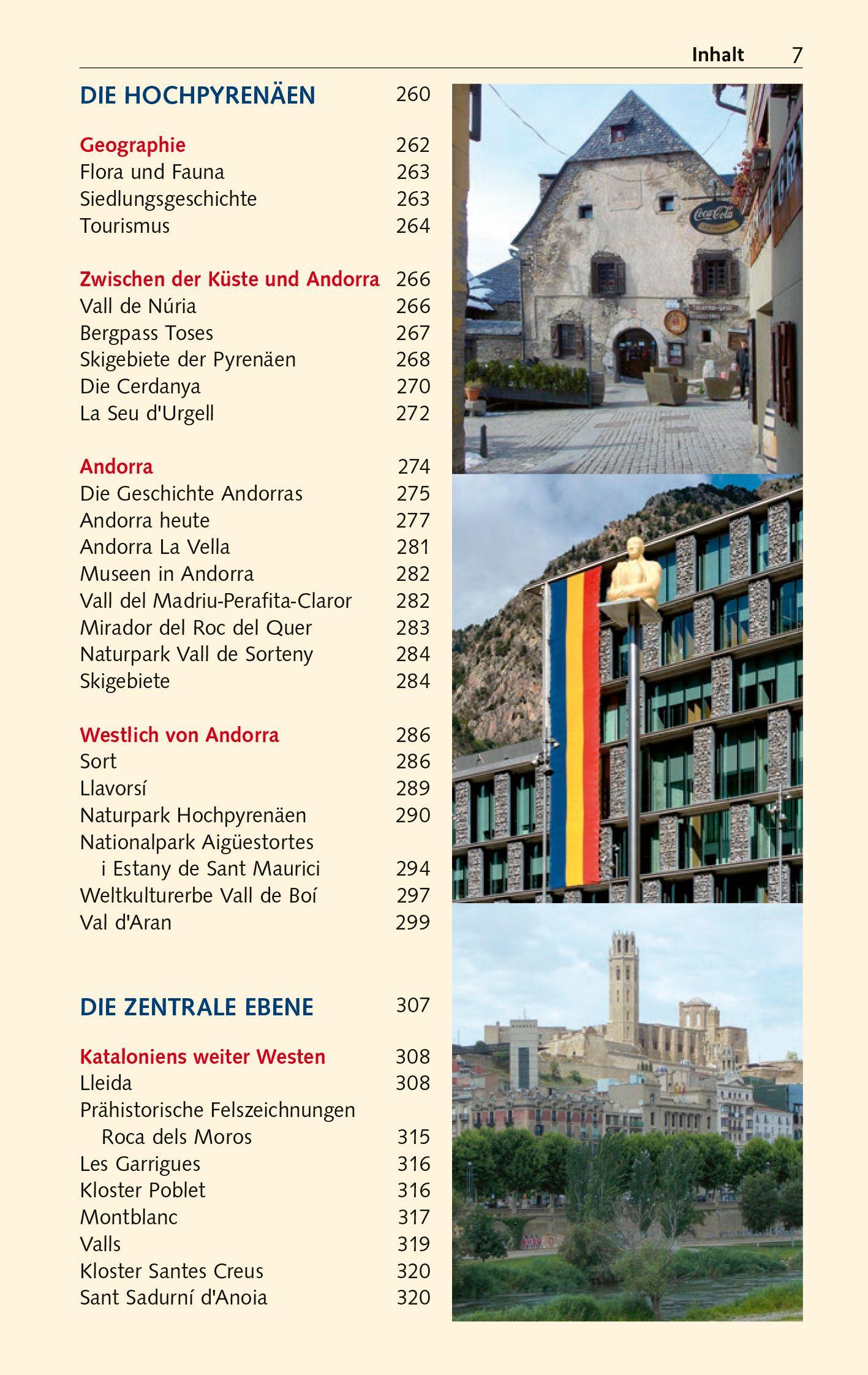 Beispielinhalt (Bild) TRESCHER Reiseführer Katalonien