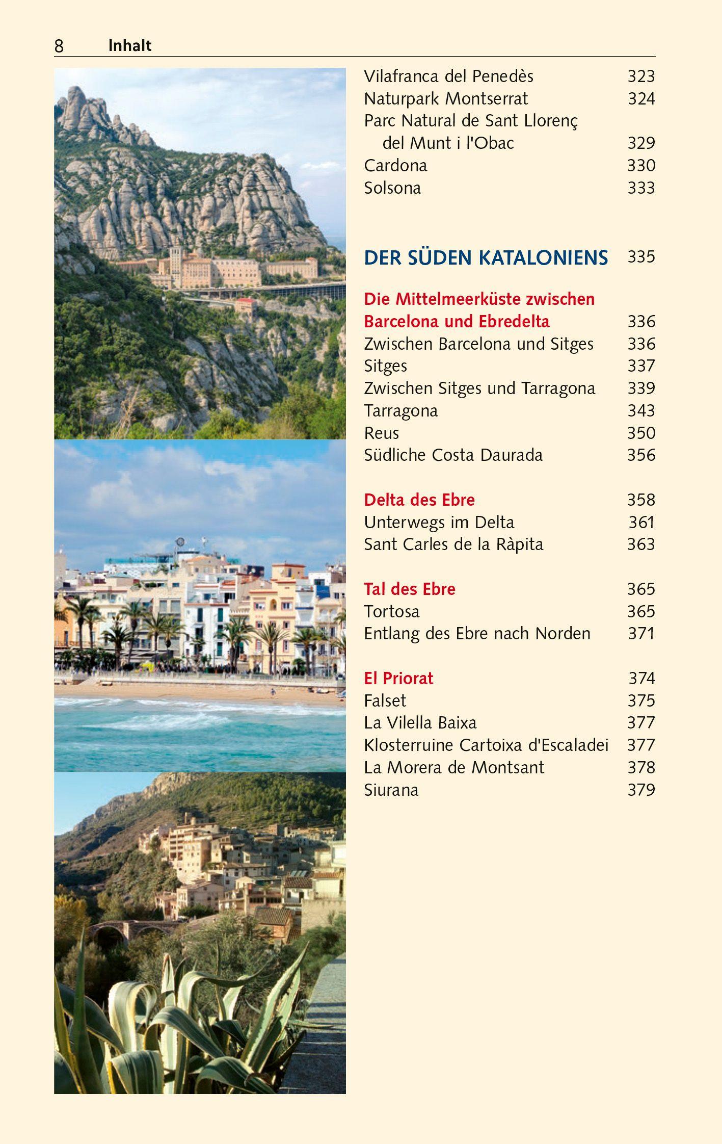 Beispielinhalt (Bild) TRESCHER Reiseführer Katalonien