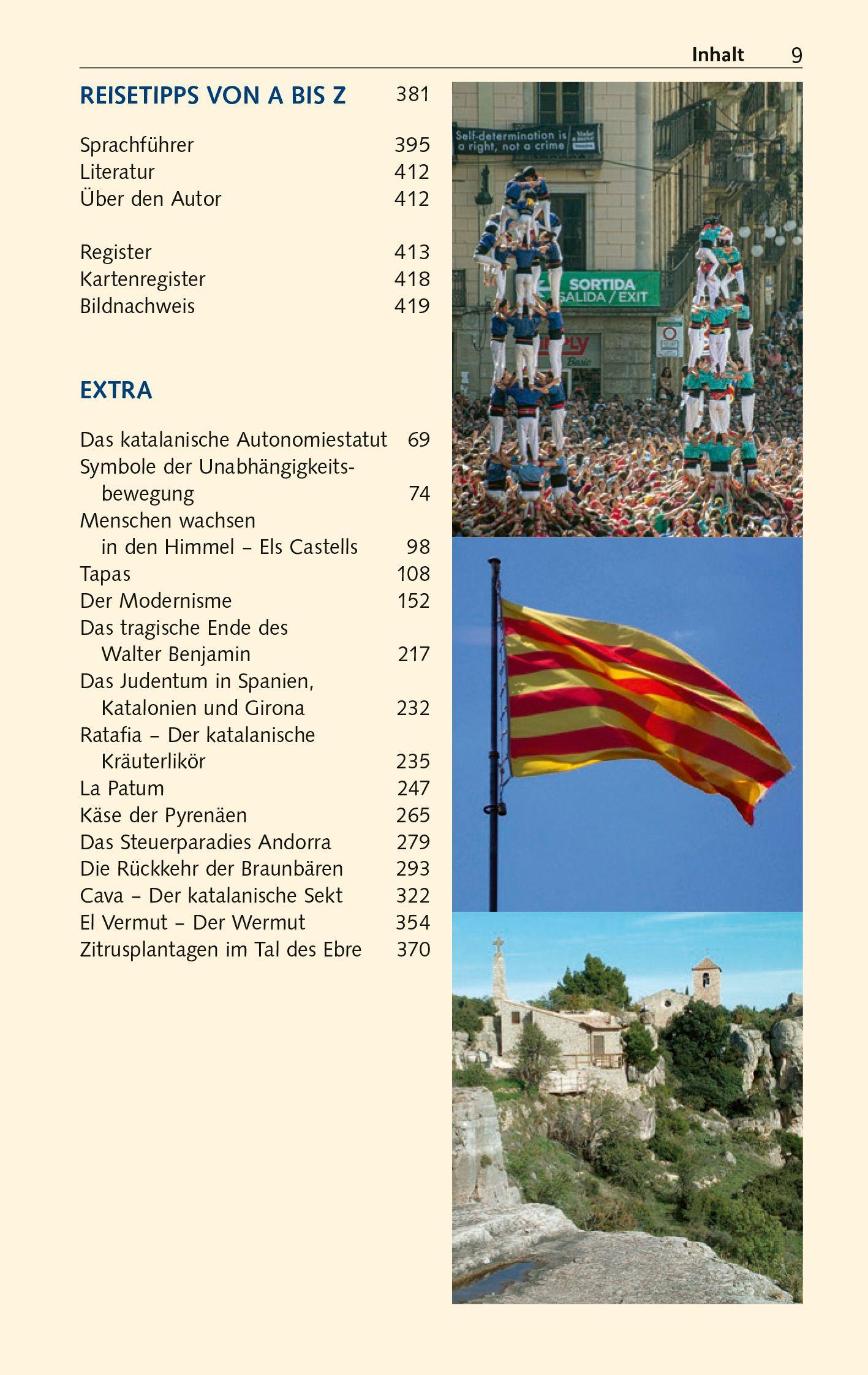 Beispielinhalt (Bild) TRESCHER Reiseführer Katalonien