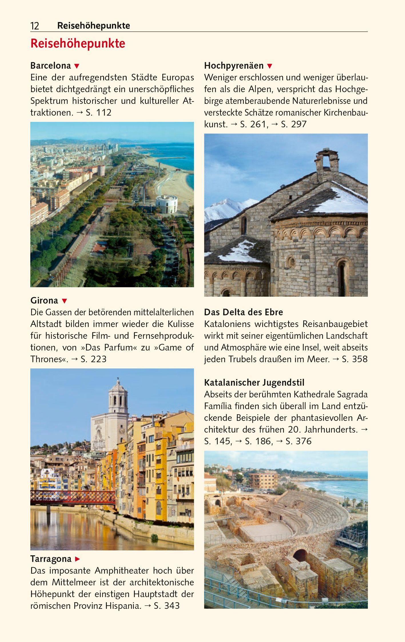 Beispielinhalt (Bild) TRESCHER Reiseführer Katalonien