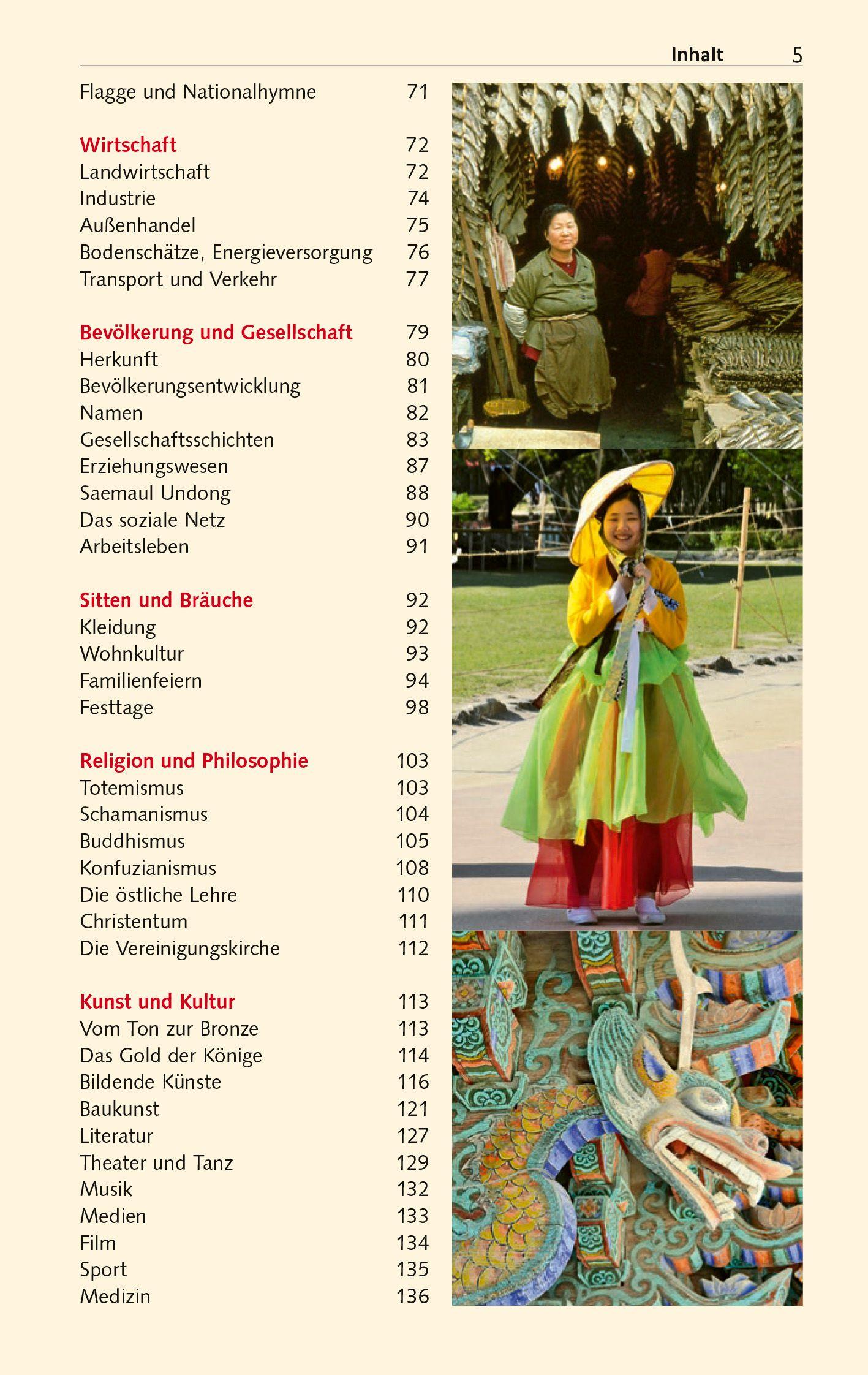 Beispielinhalt (Bild) TRESCHER Reiseführer Südkorea