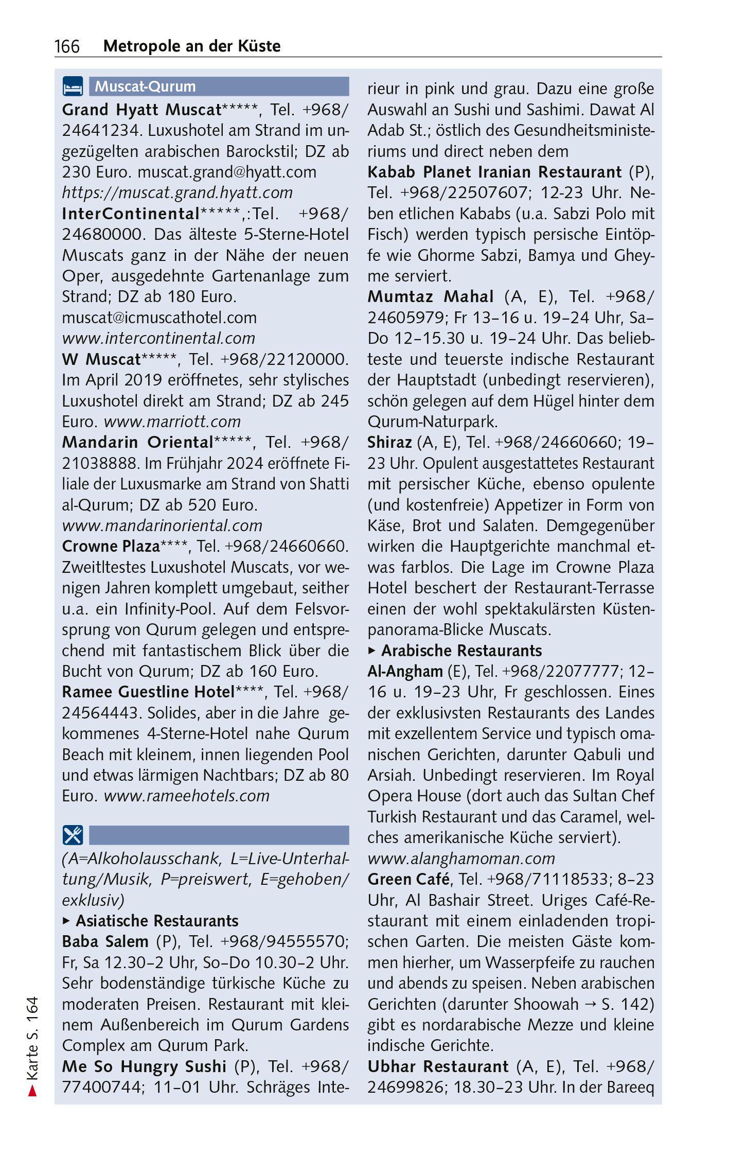 Beispielinhalt (Bild) TRESCHER Reiseführer Oman