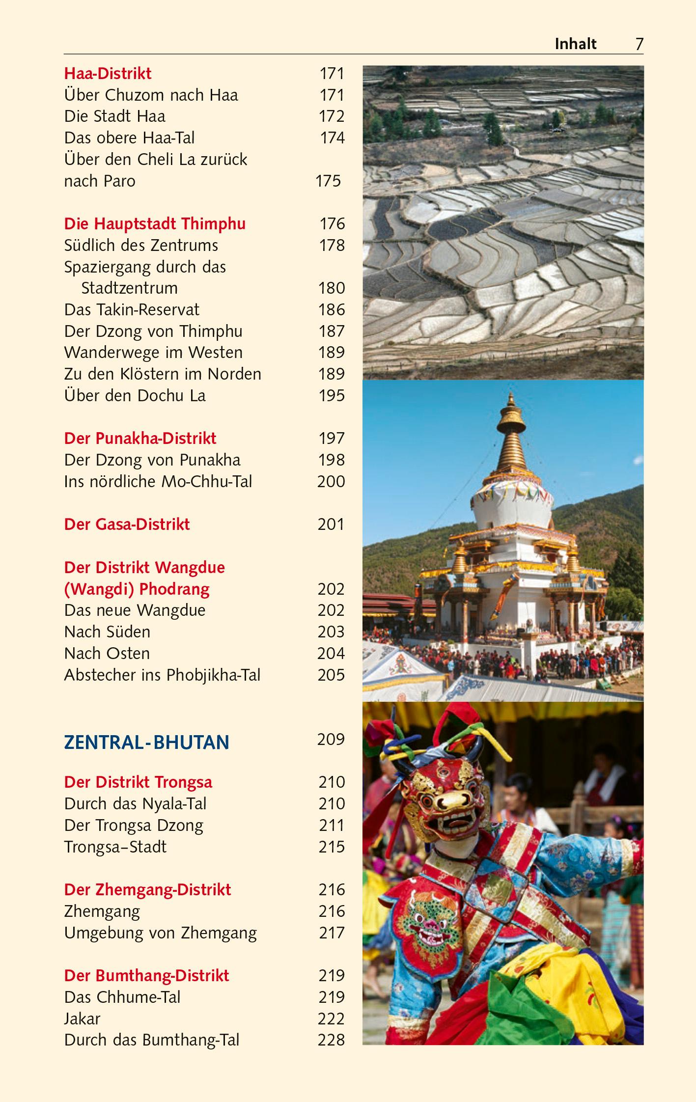 Beispielinhalt (Bild) TRESCHER Reiseführer Bhutan