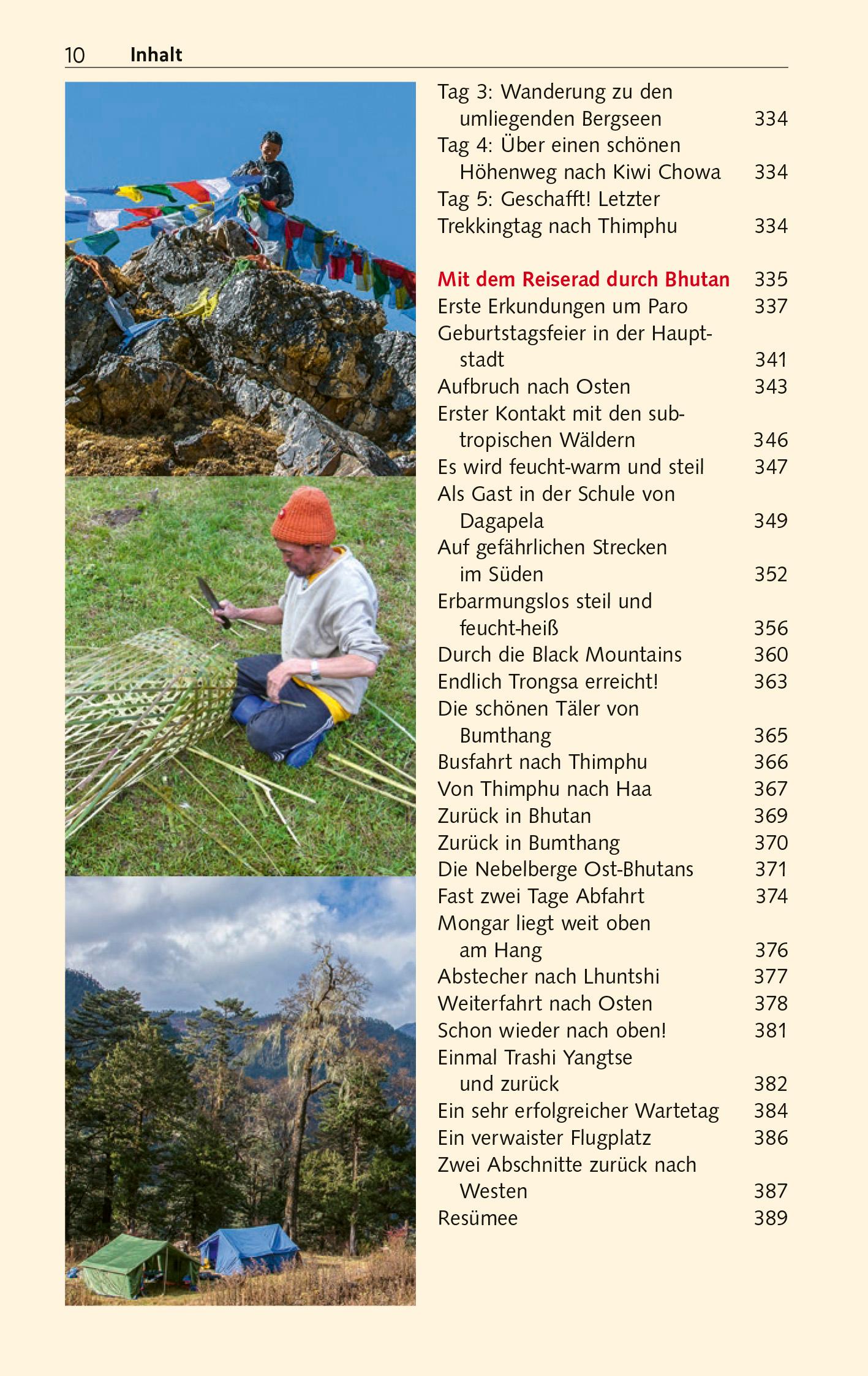 Beispielinhalt (Bild) TRESCHER Reiseführer Bhutan