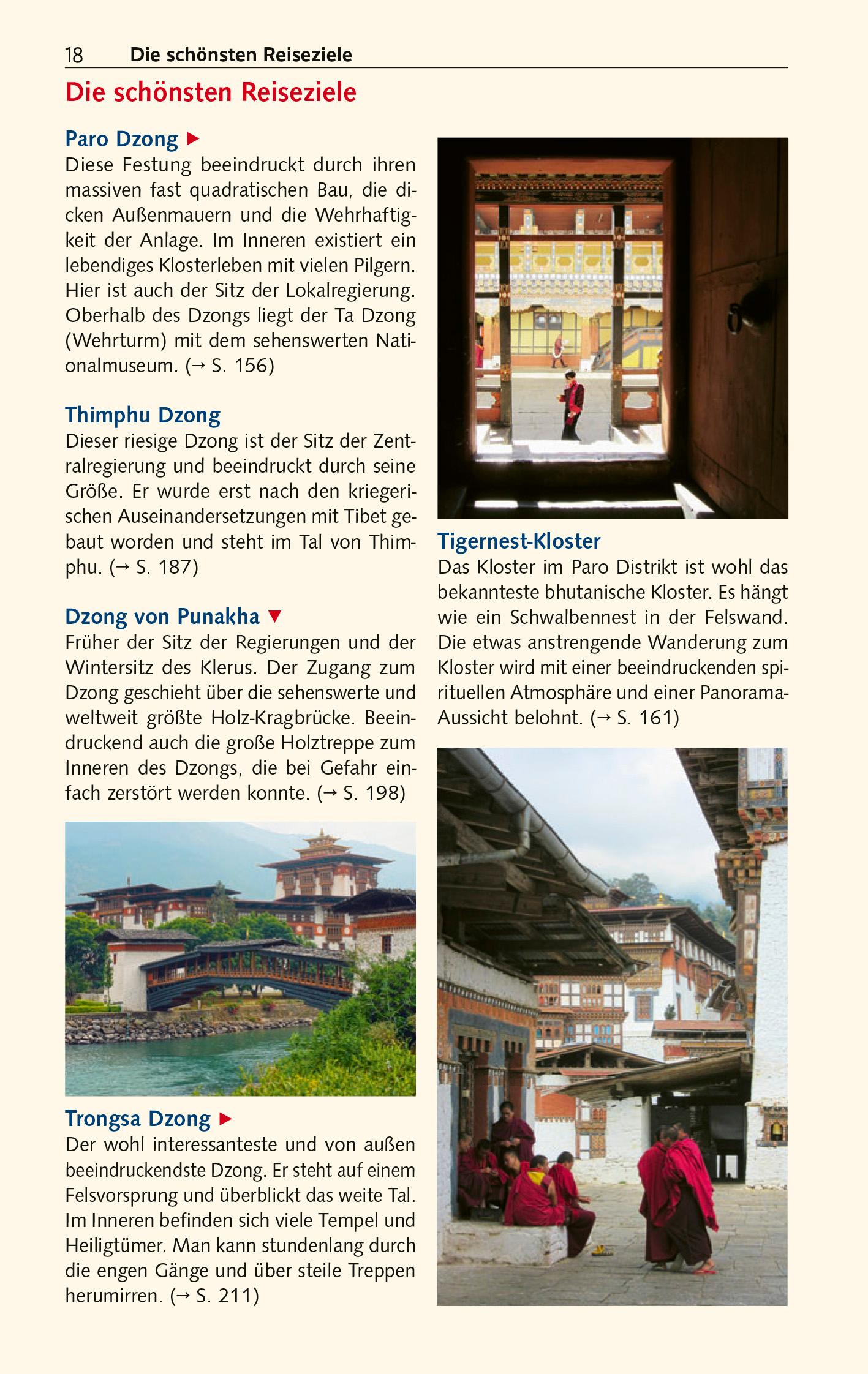 Beispielinhalt (Bild) TRESCHER Reiseführer Bhutan