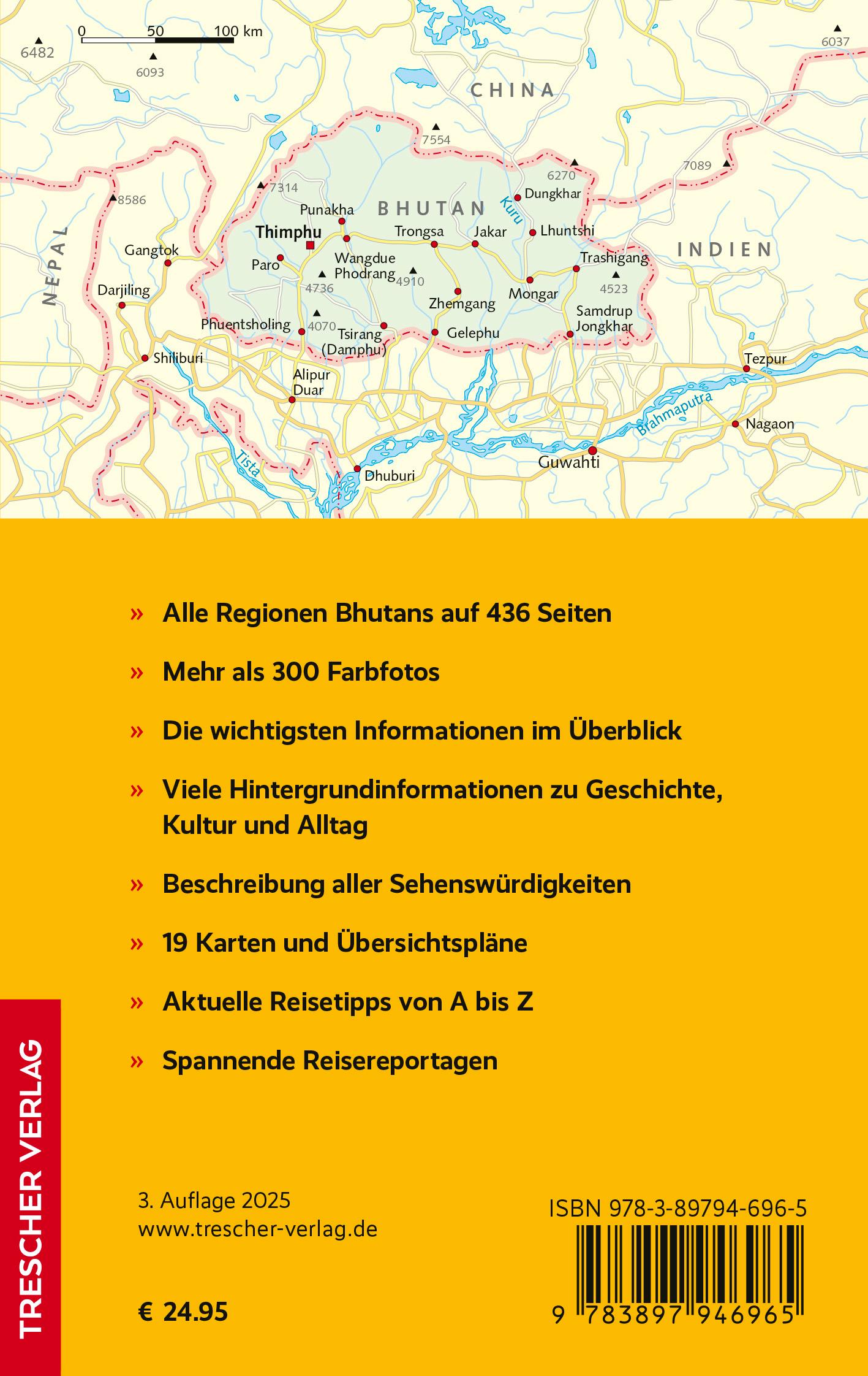 Rückseitencover TRESCHER Reiseführer Bhutan