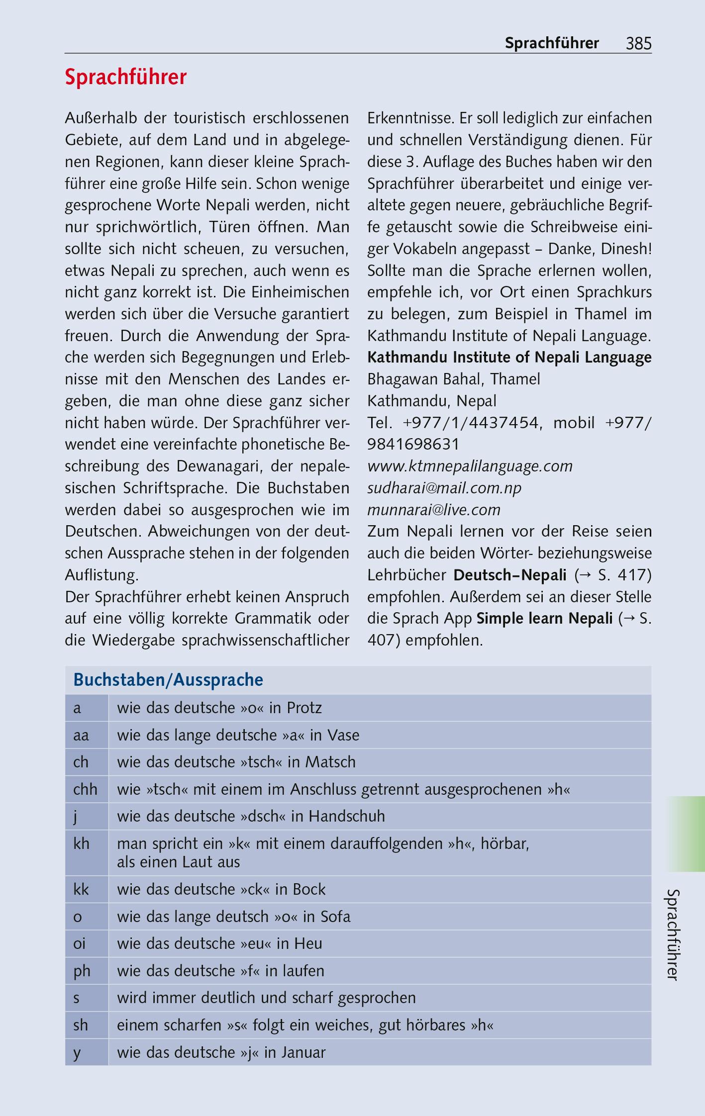 Beispielinhalt (Bild) TRESCHER Reiseführer Nepal