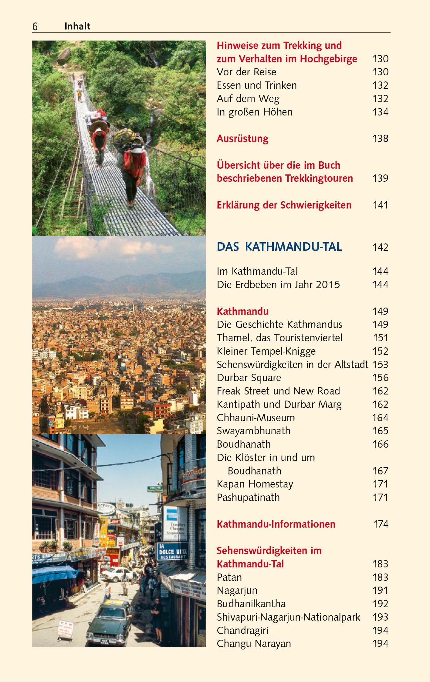 Beispielinhalt (Bild) TRESCHER Reiseführer Nepal