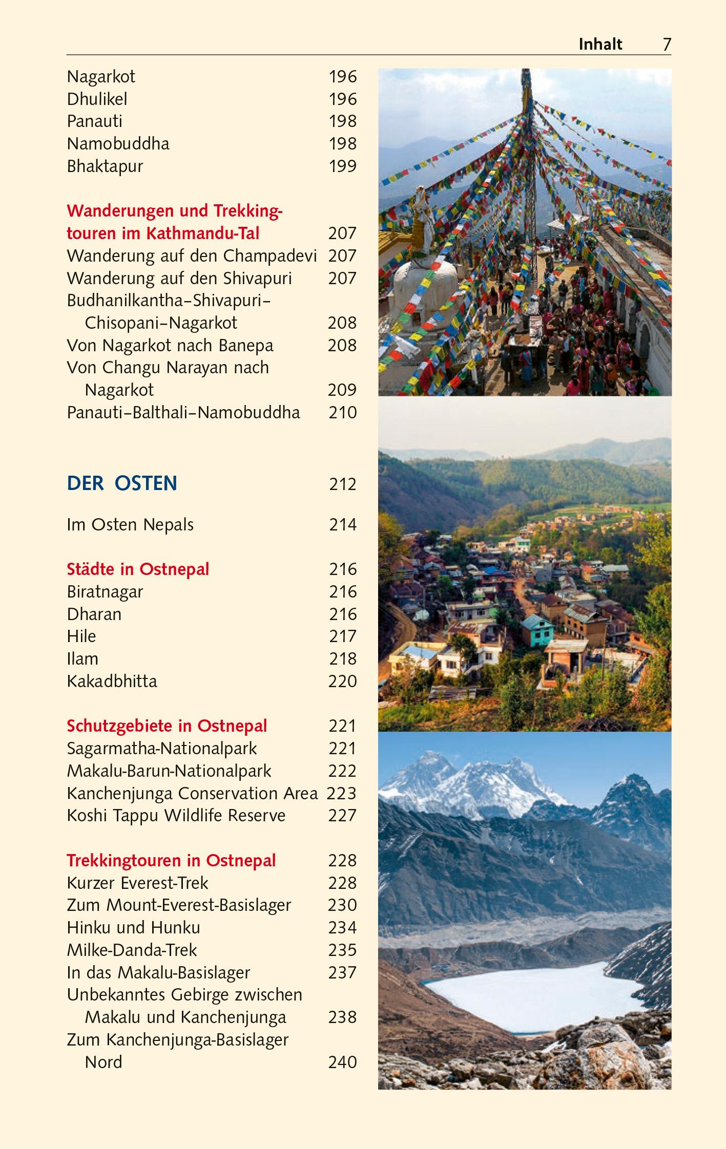 Beispielinhalt (Bild) TRESCHER Reiseführer Nepal