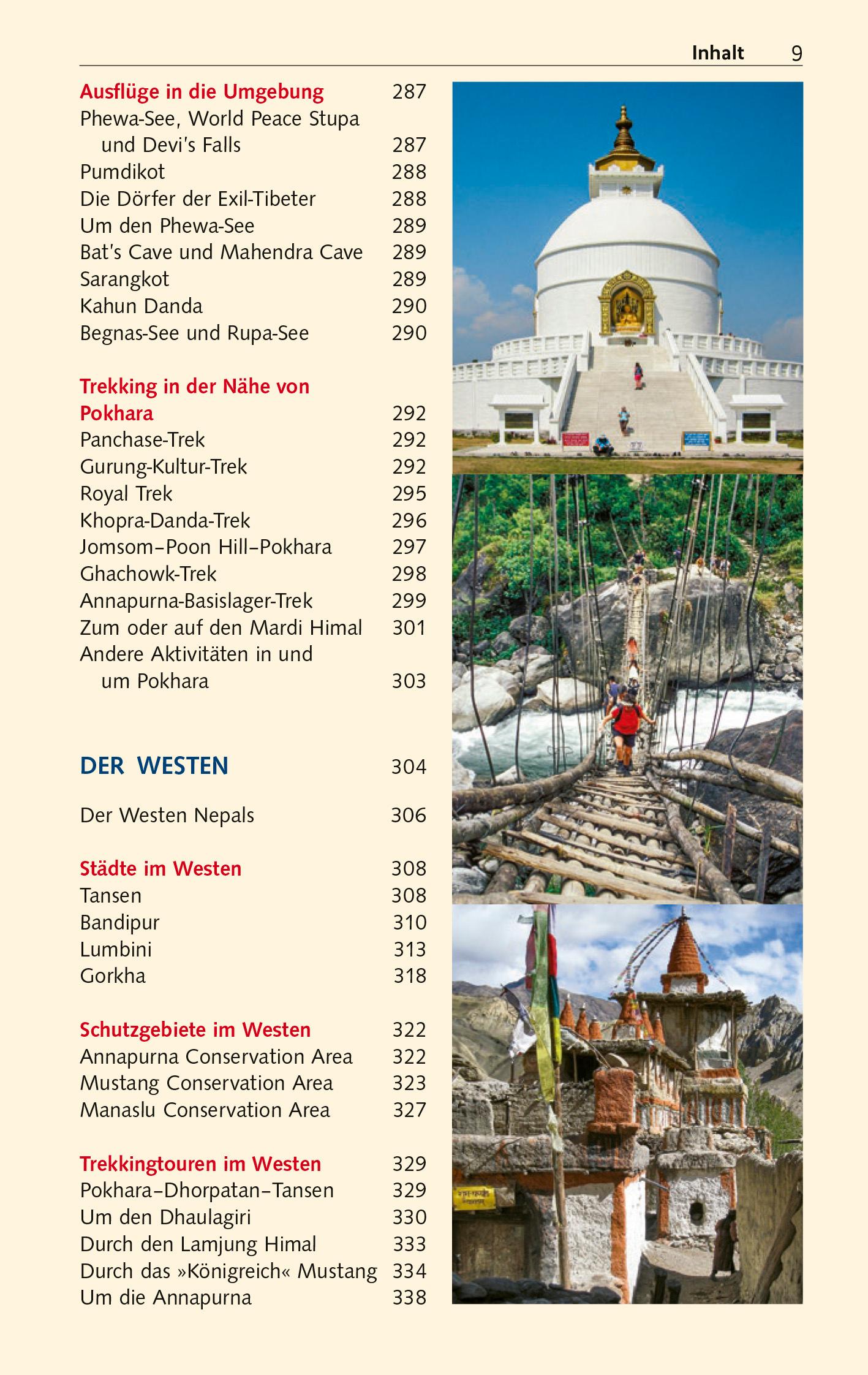 Beispielinhalt (Bild) TRESCHER Reiseführer Nepal
