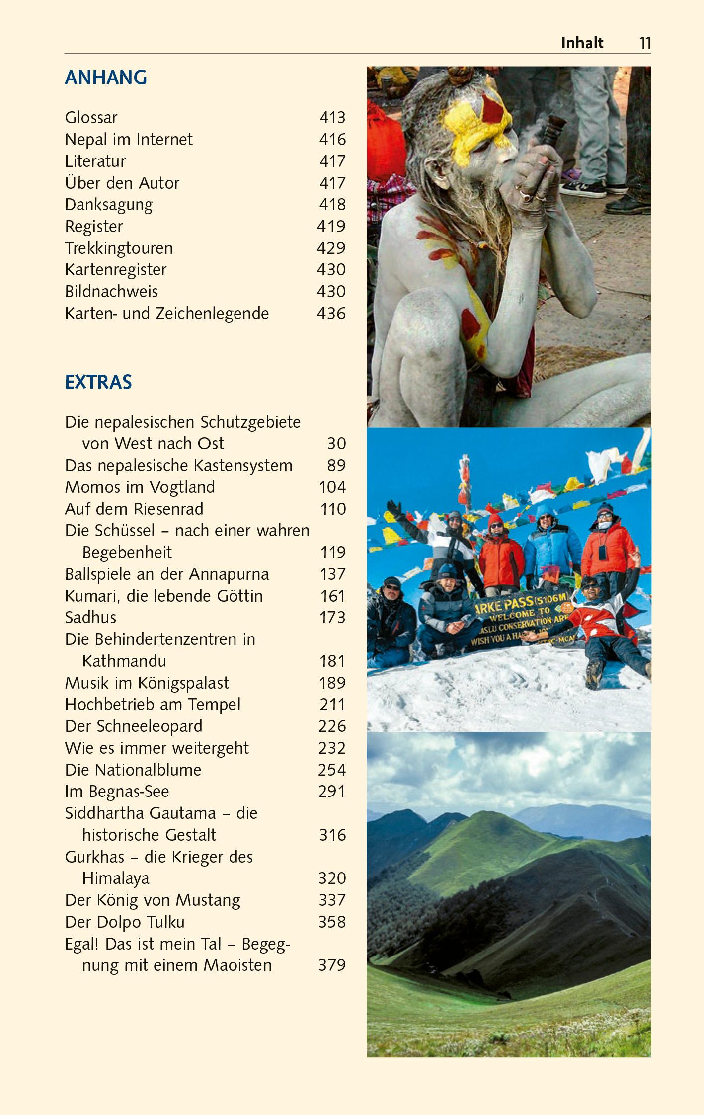 Beispielinhalt (Bild) TRESCHER Reiseführer Nepal