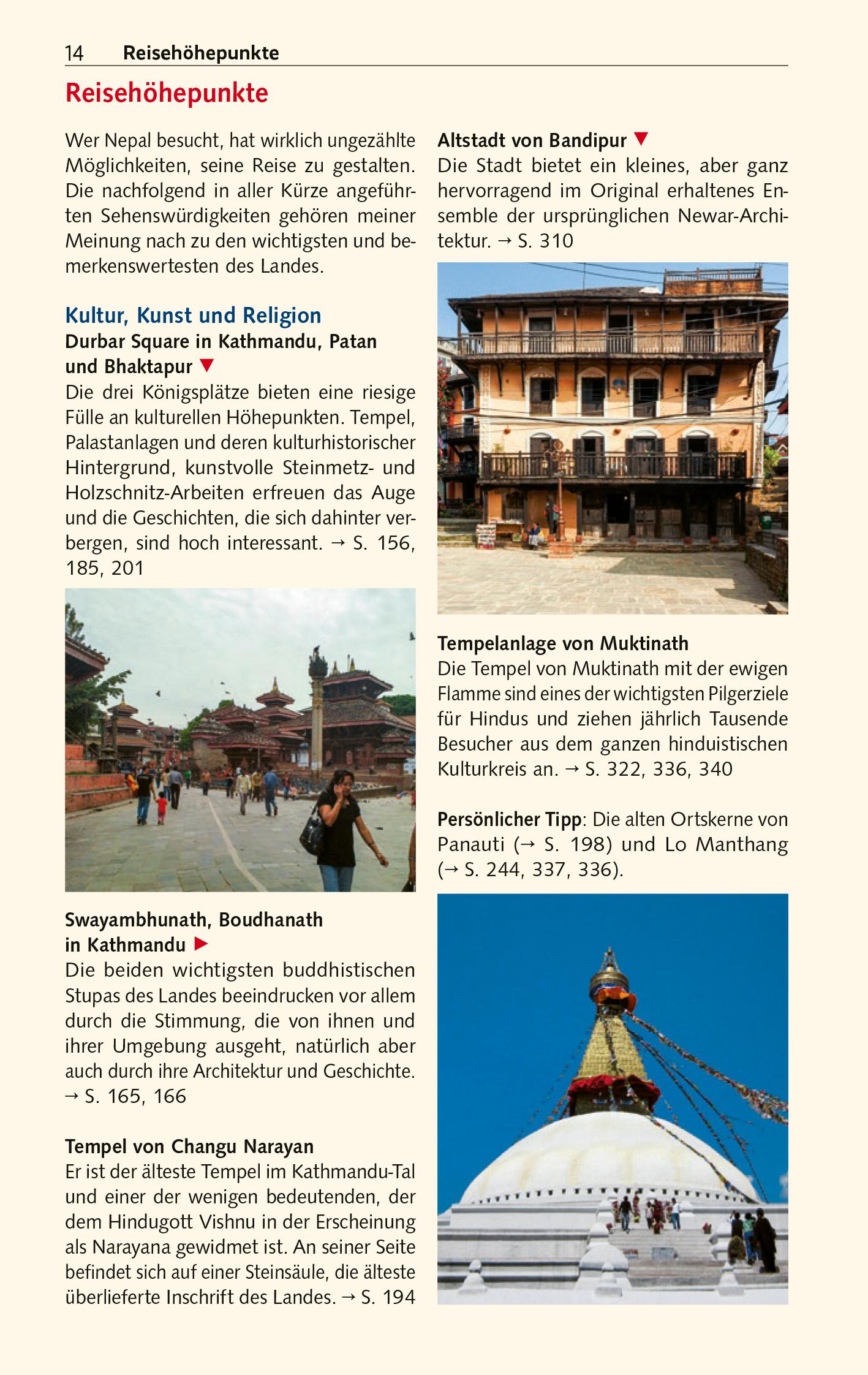 Beispielinhalt (Bild) TRESCHER Reiseführer Nepal