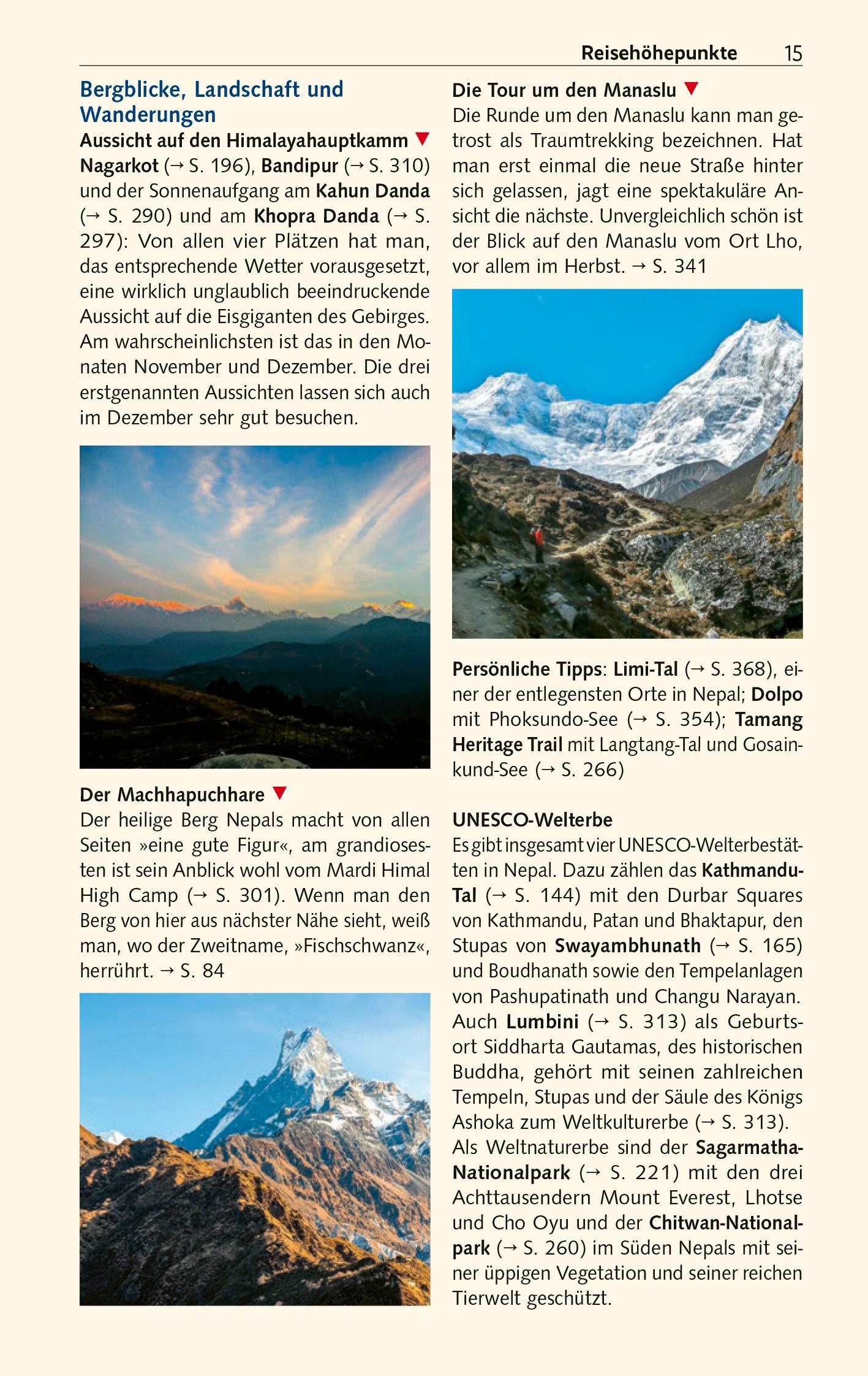 Beispielinhalt (Bild) TRESCHER Reiseführer Nepal