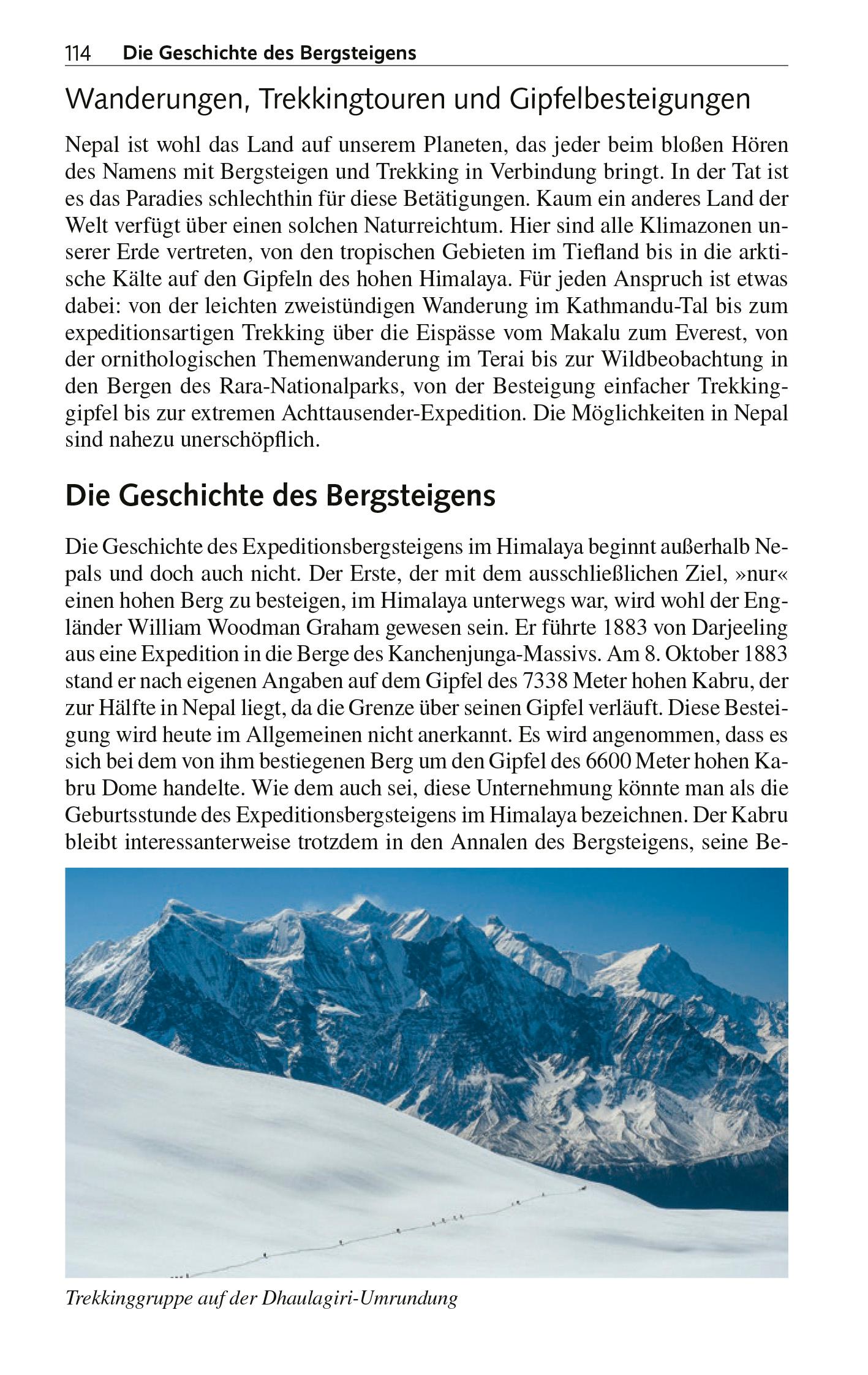 Beispielinhalt (Bild) TRESCHER Reiseführer Nepal