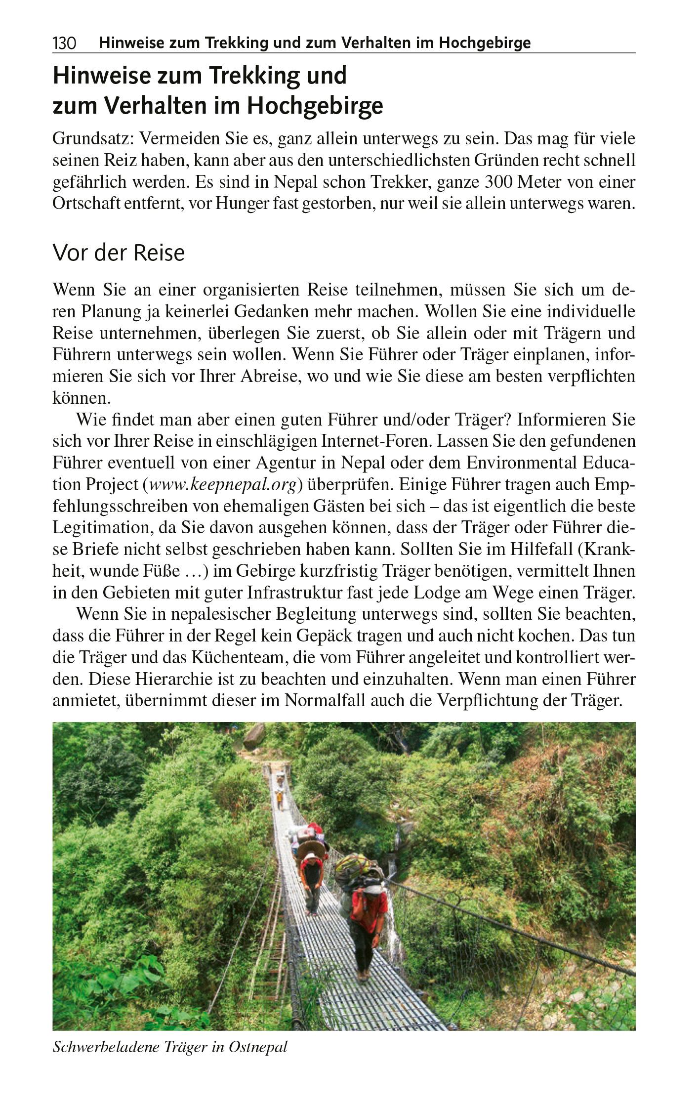 Beispielinhalt (Bild) TRESCHER Reiseführer Nepal