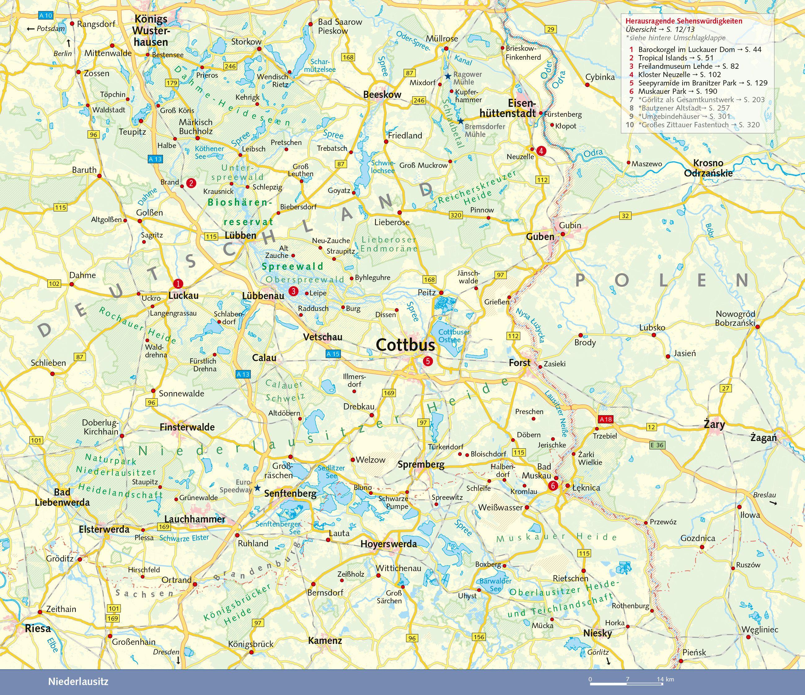 Beispielinhalt (Bild) TRESCHER Reiseführer Lausitz