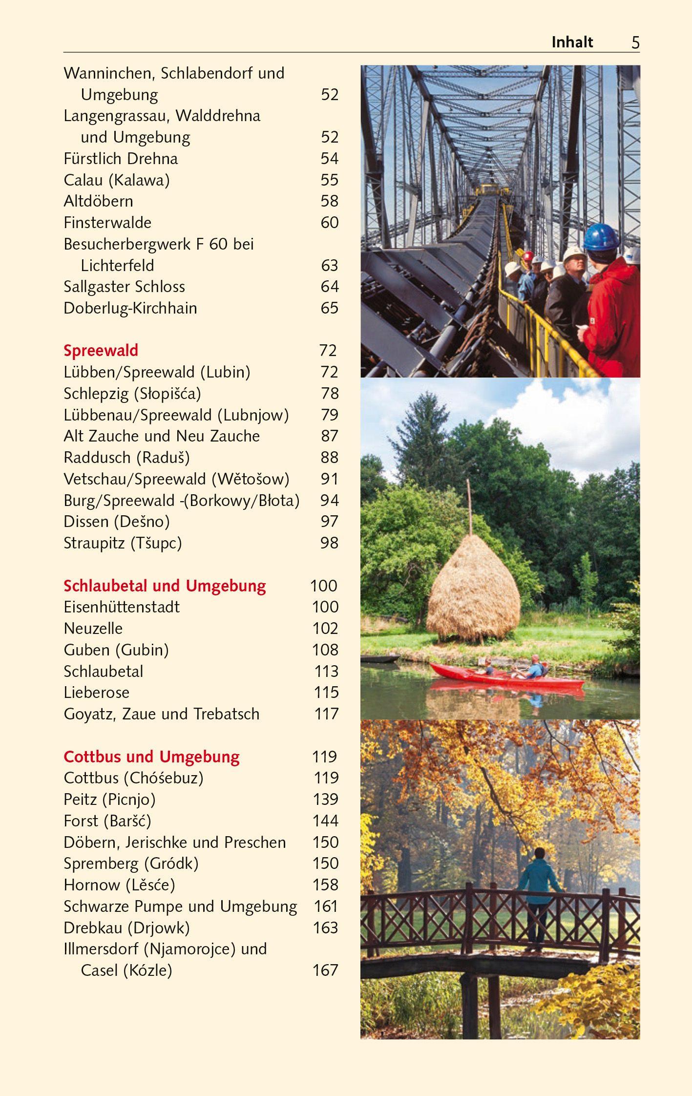 Beispielinhalt (Bild) TRESCHER Reiseführer Lausitz