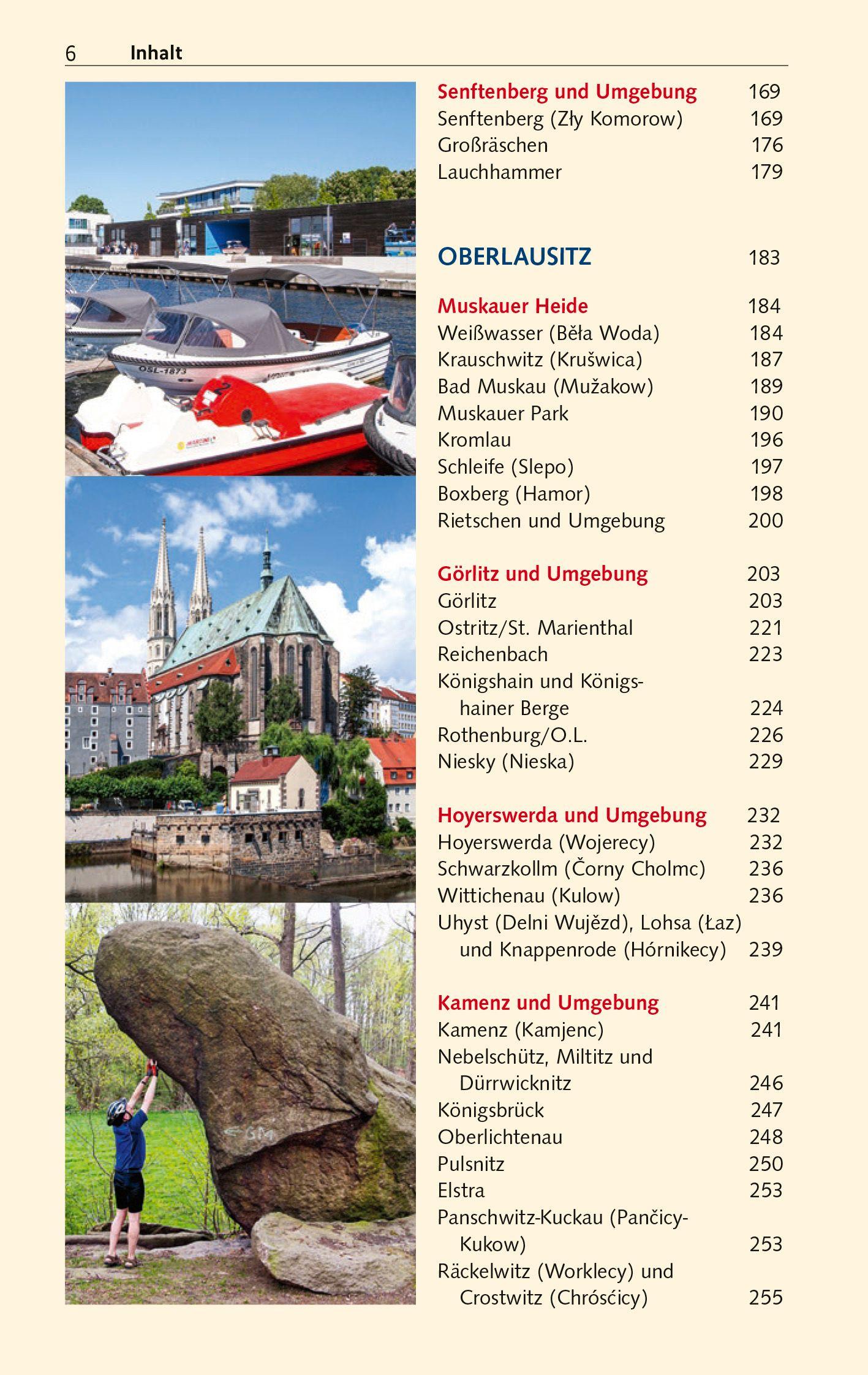 Beispielinhalt (Bild) TRESCHER Reiseführer Lausitz
