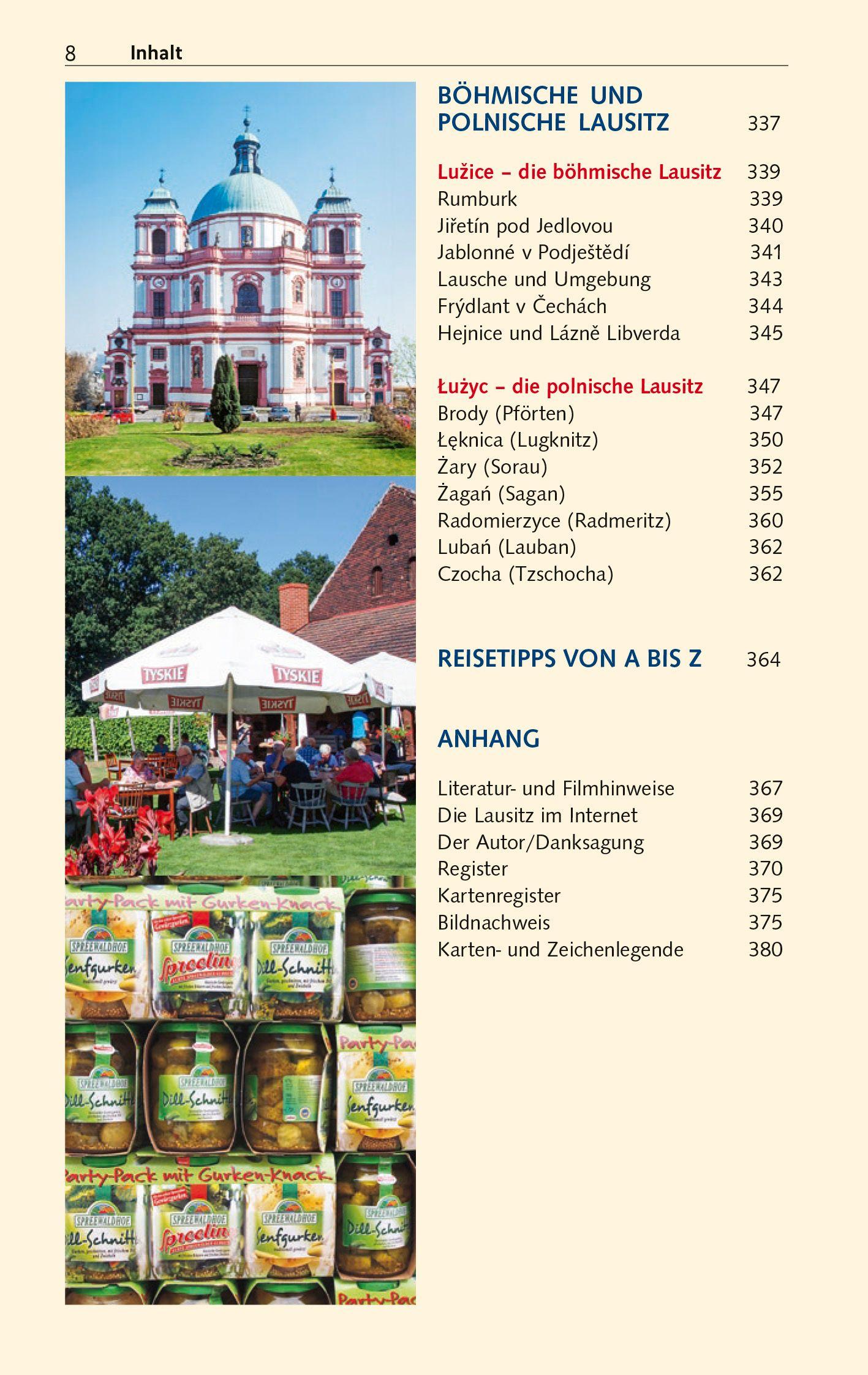 Beispielinhalt (Bild) TRESCHER Reiseführer Lausitz