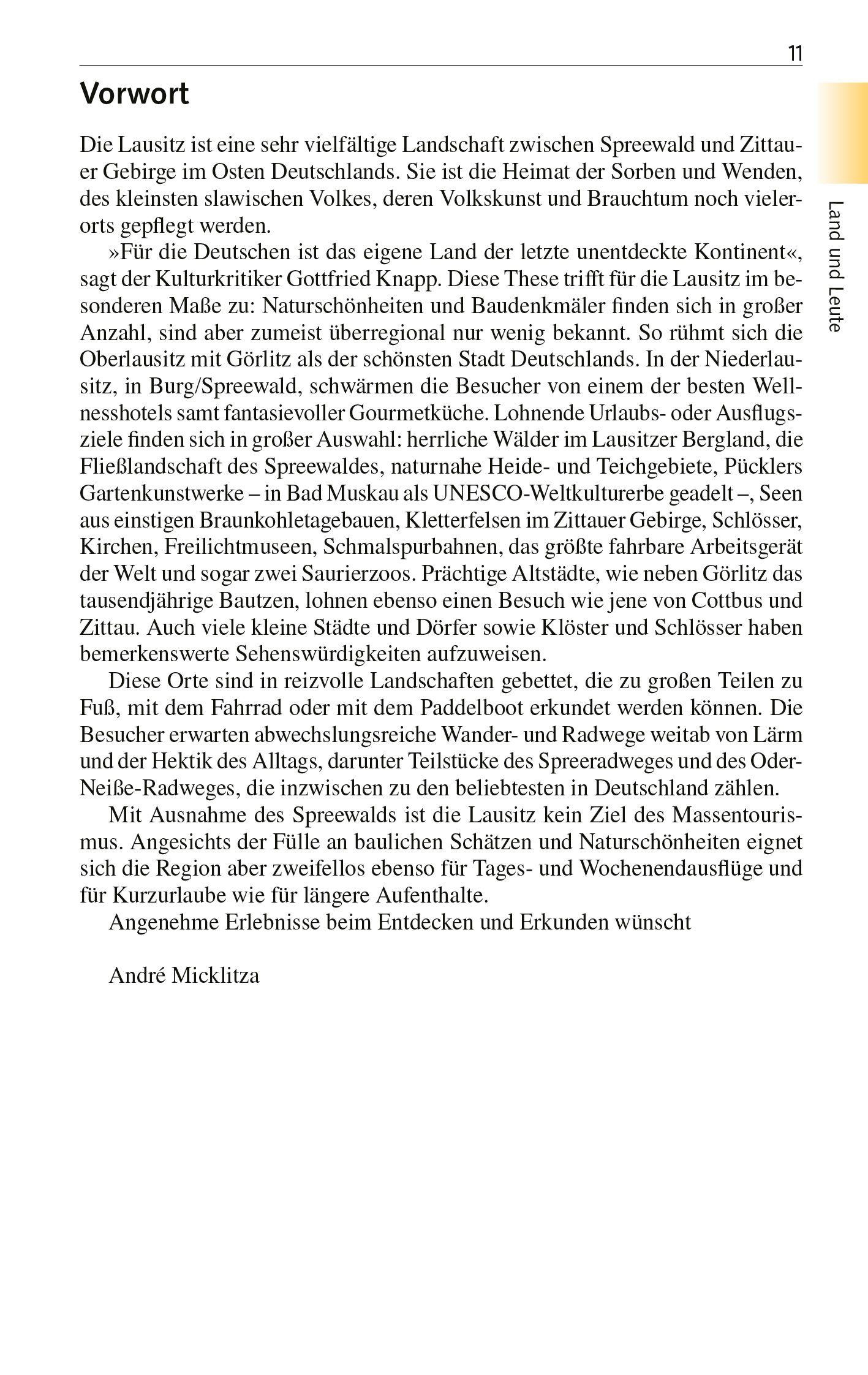 Beispielinhalt (Bild) TRESCHER Reiseführer Lausitz