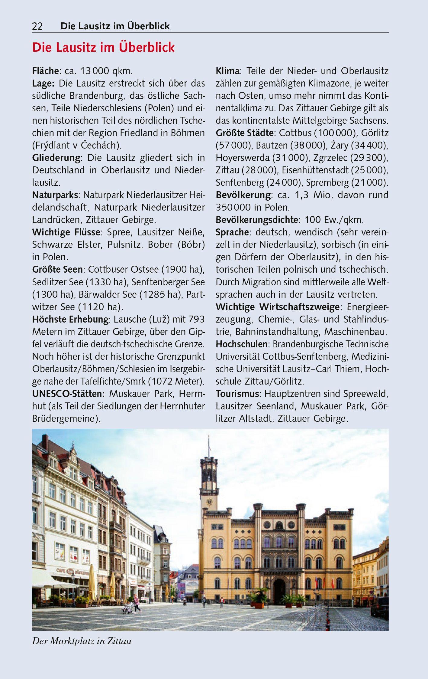 Beispielinhalt (Bild) TRESCHER Reiseführer Lausitz