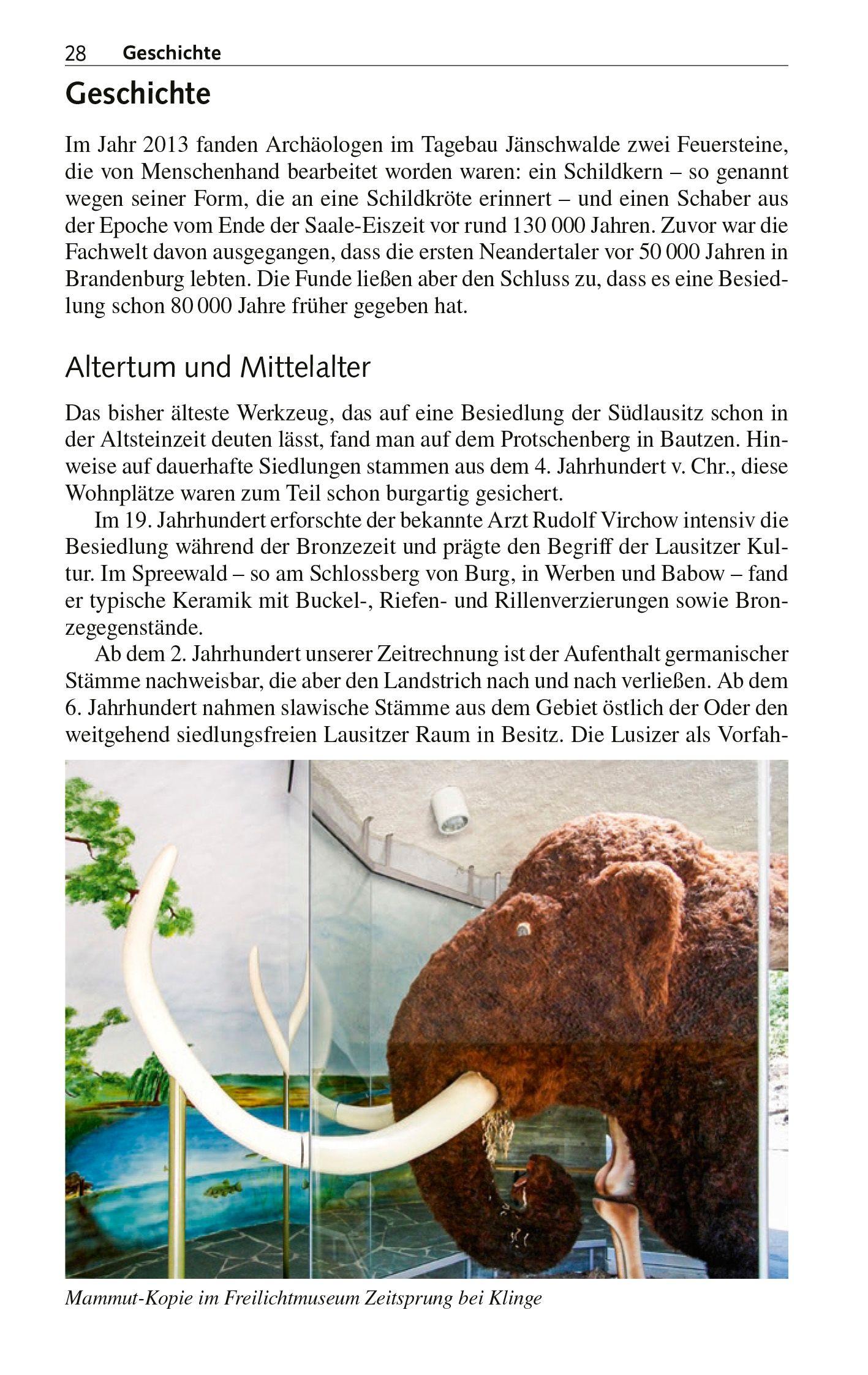 Beispielinhalt (Bild) TRESCHER Reiseführer Lausitz