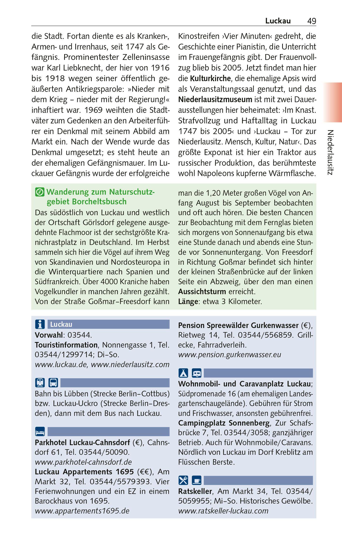 Beispielinhalt (Bild) TRESCHER Reiseführer Lausitz