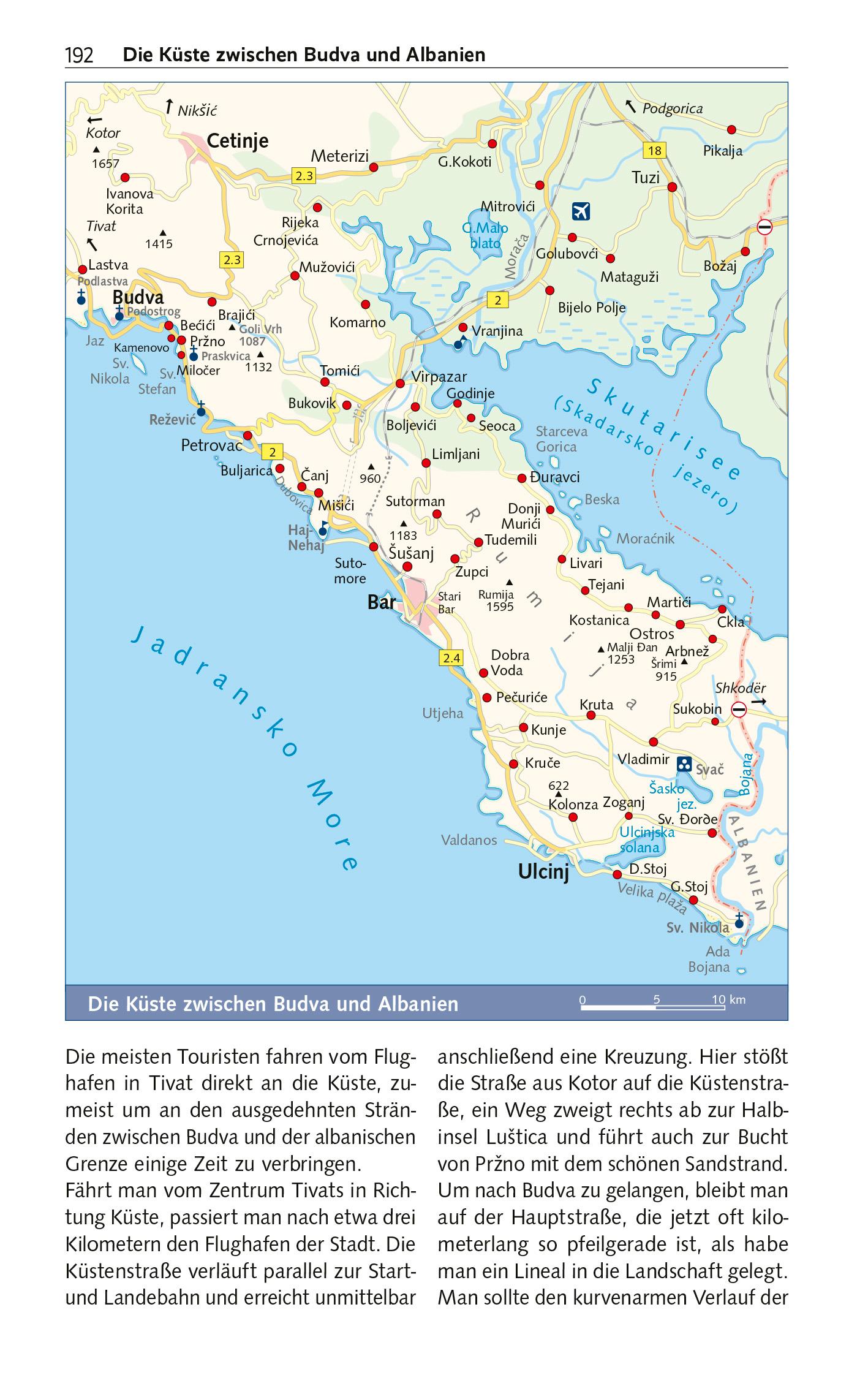 Beispielinhalt (Bild) TRESCHER Reiseführer Montenegro