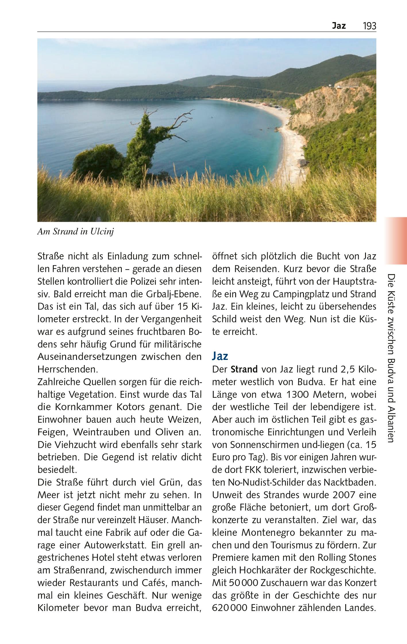 Beispielinhalt (Bild) TRESCHER Reiseführer Montenegro