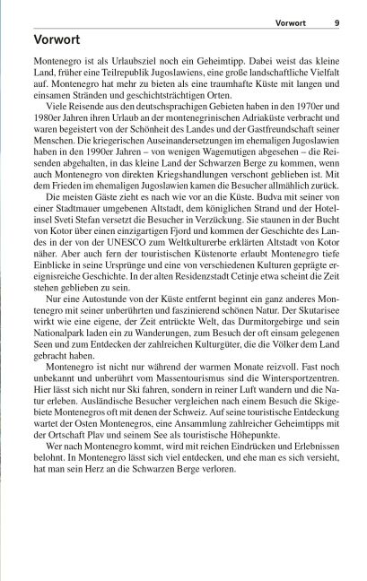 Beispielinhalt (Bild) TRESCHER Reiseführer Montenegro